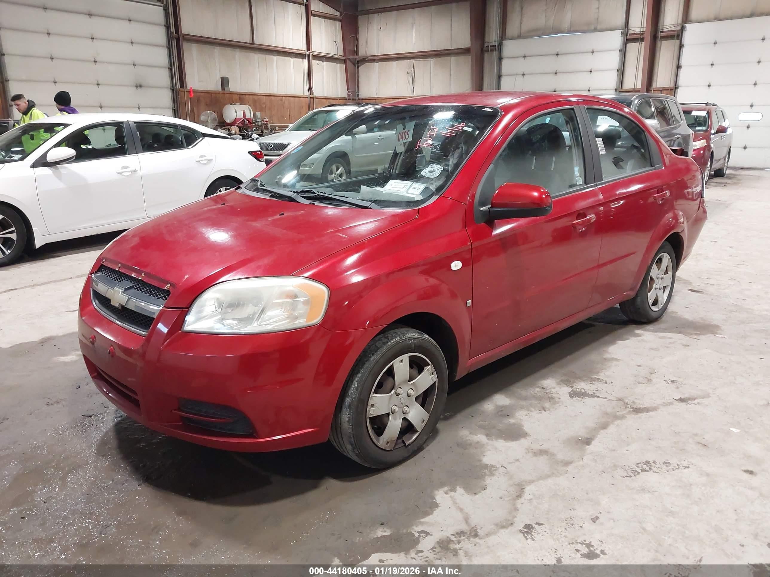 2008 Chevrolet Aveo Ls Red vin: KL1TD56608B282741