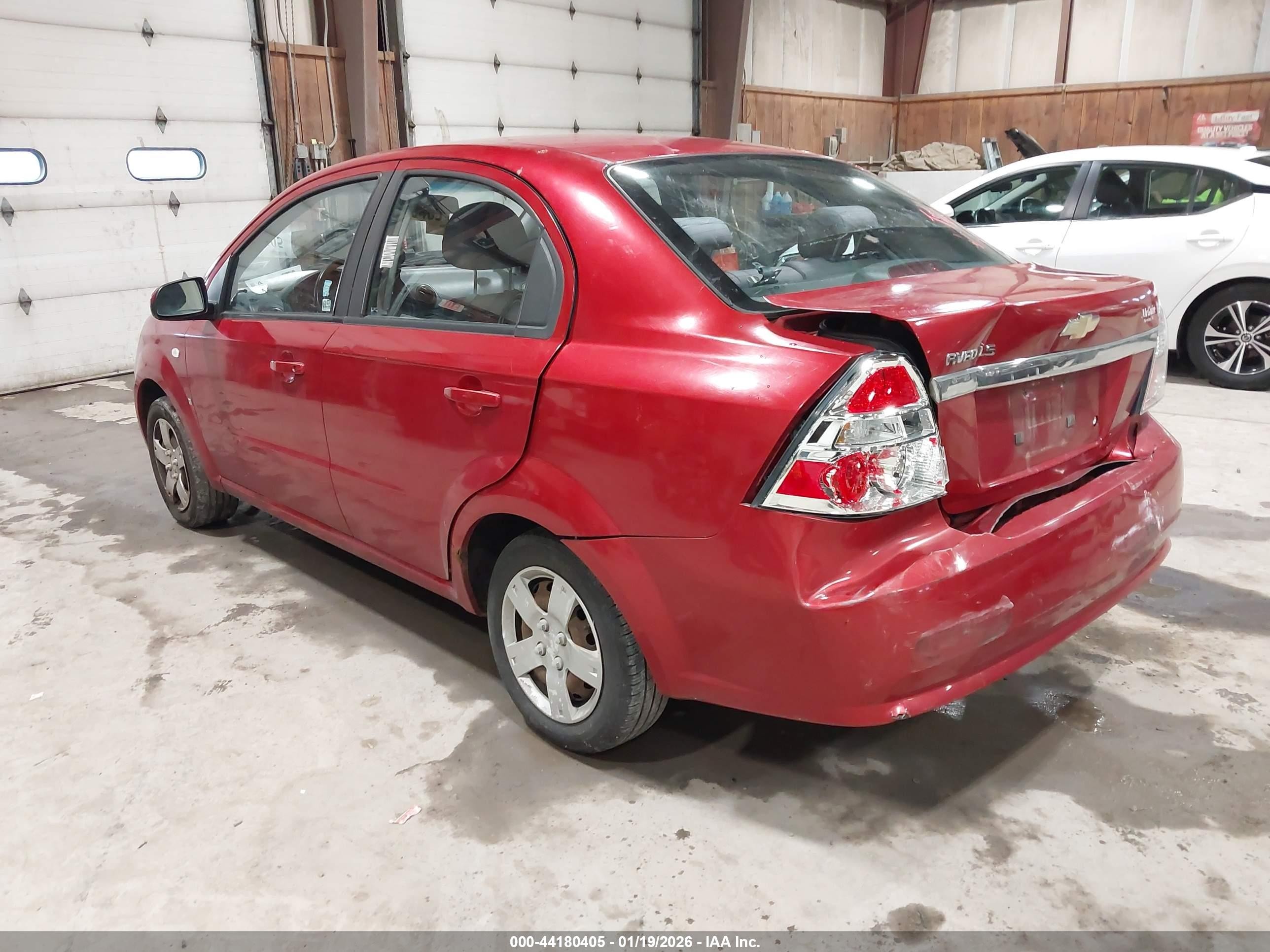 2008 Chevrolet Aveo Ls Red vin: KL1TD56608B282741