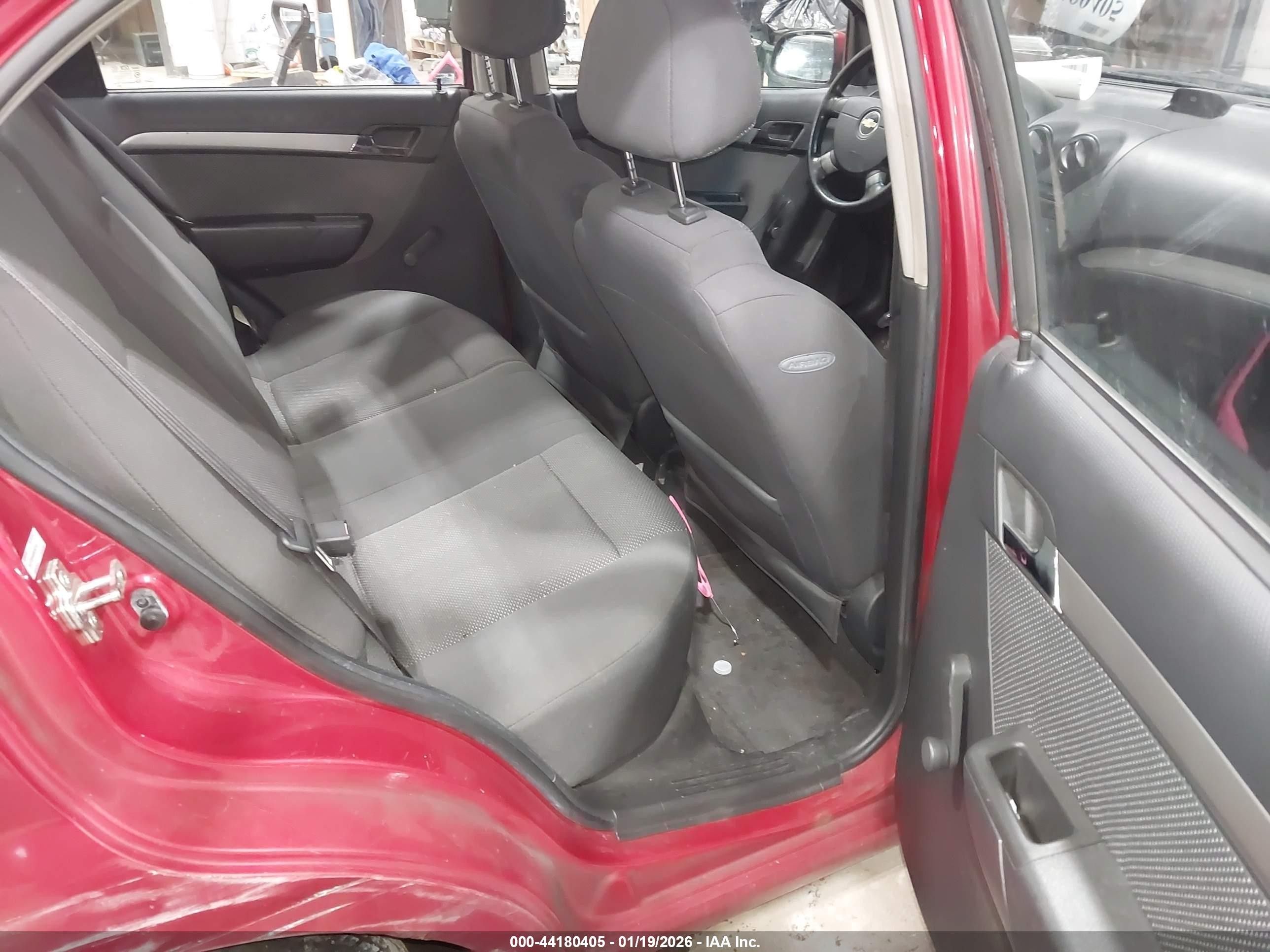 2008 Chevrolet Aveo Ls Red vin: KL1TD56608B282741