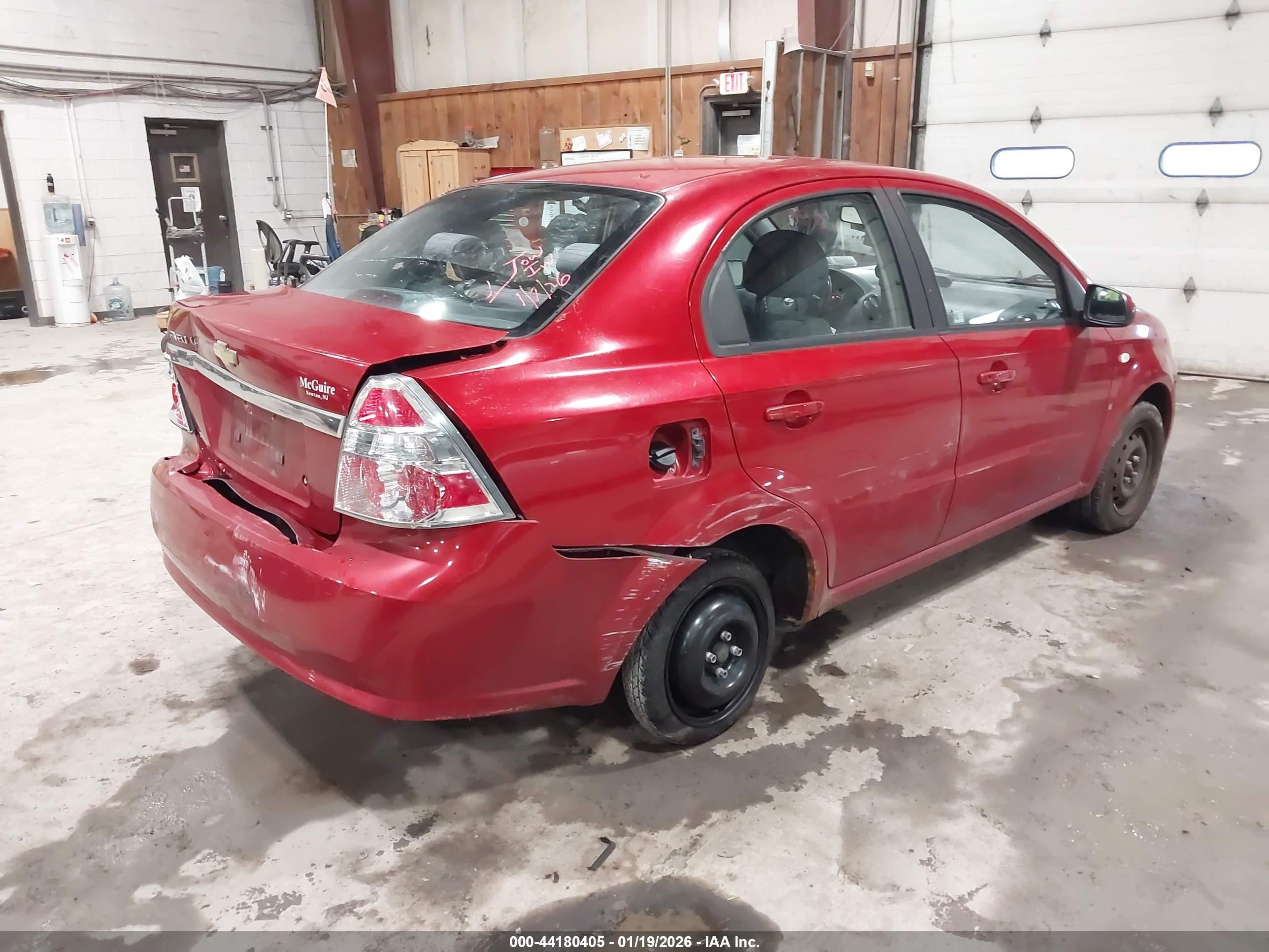 2008 Chevrolet Aveo Ls Red vin: KL1TD56608B282741
