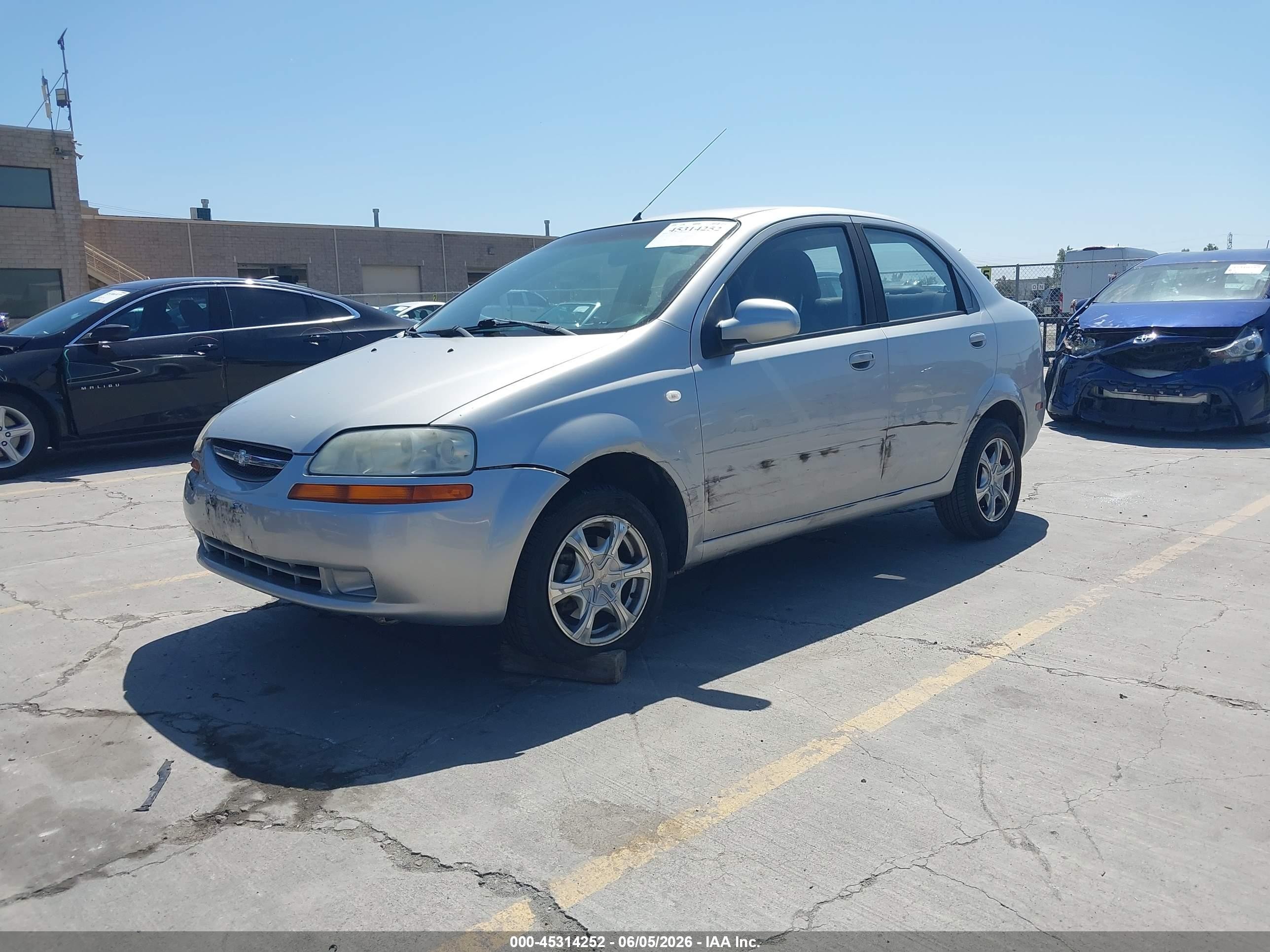 2006 Chevrolet Aveo Ls Silver vin: KL1TD56616B524112