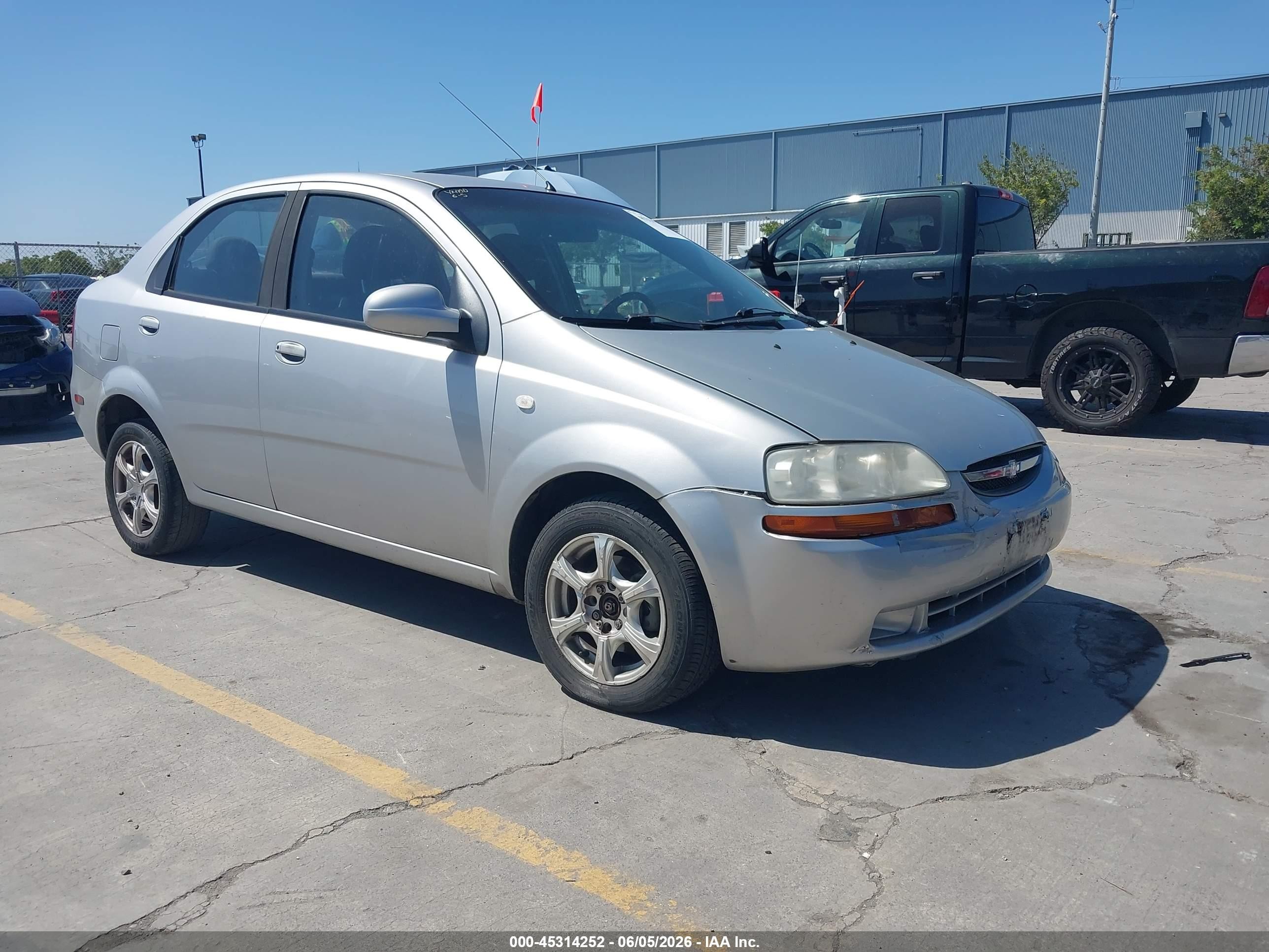 2006 Chevrolet Aveo Ls Silver vin: KL1TD56616B524112