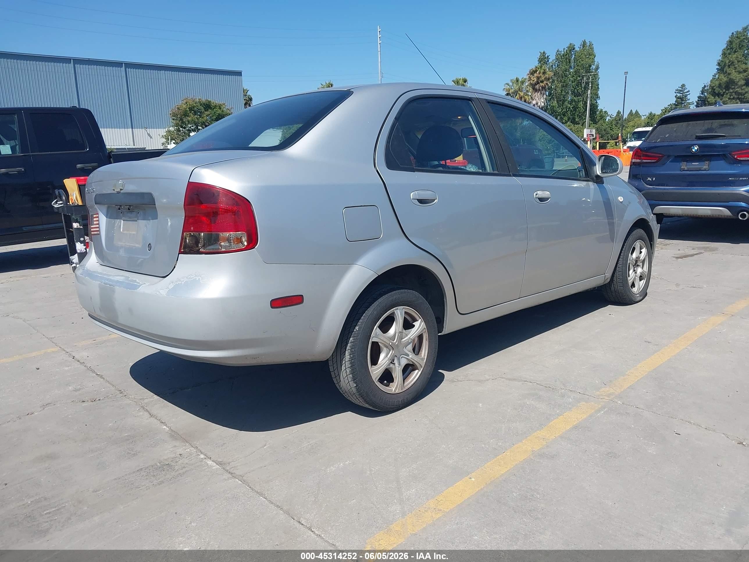 2006 Chevrolet Aveo Ls Silver vin: KL1TD56616B524112