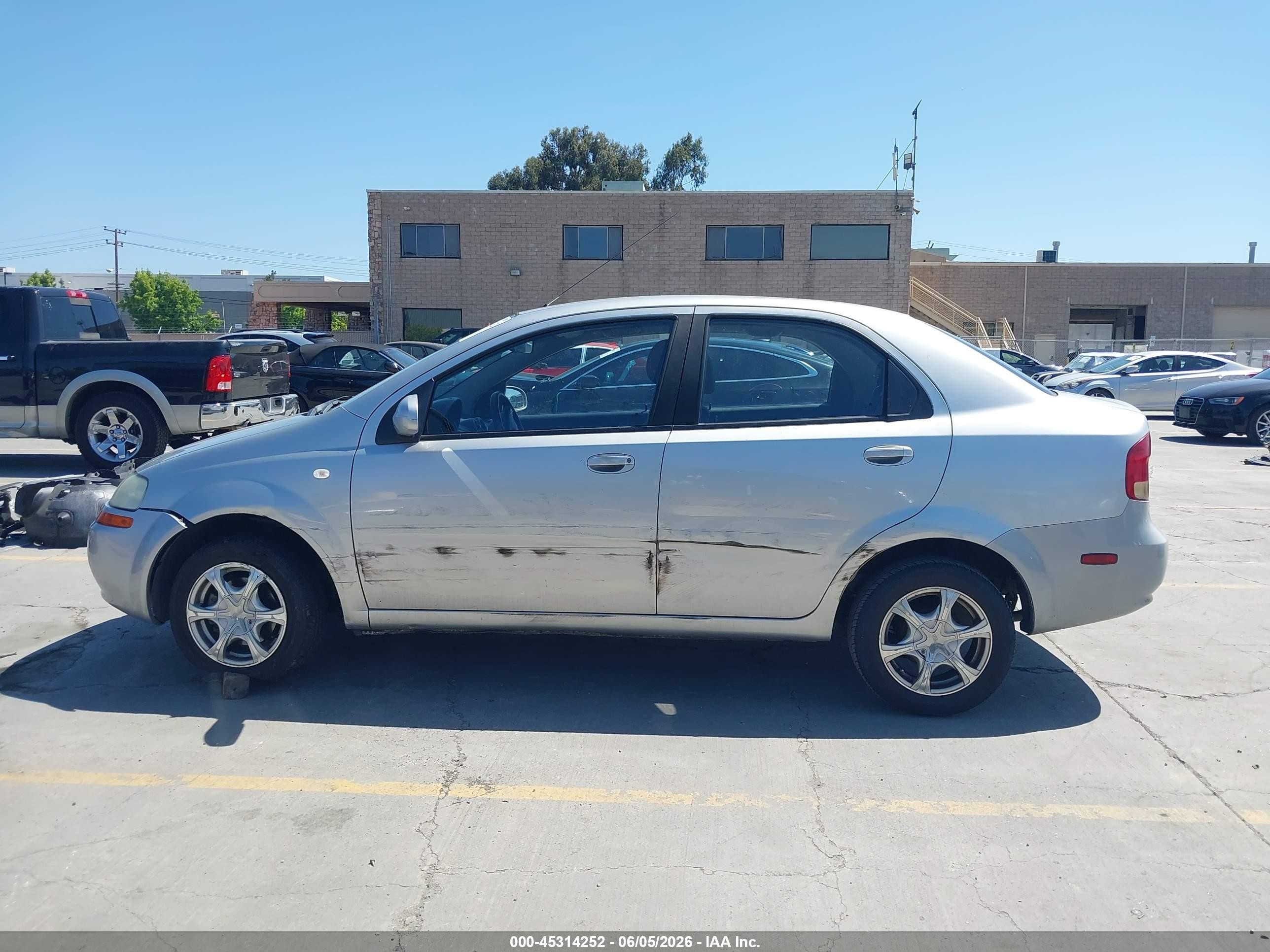 2006 Chevrolet Aveo Ls Silver vin: KL1TD56616B524112