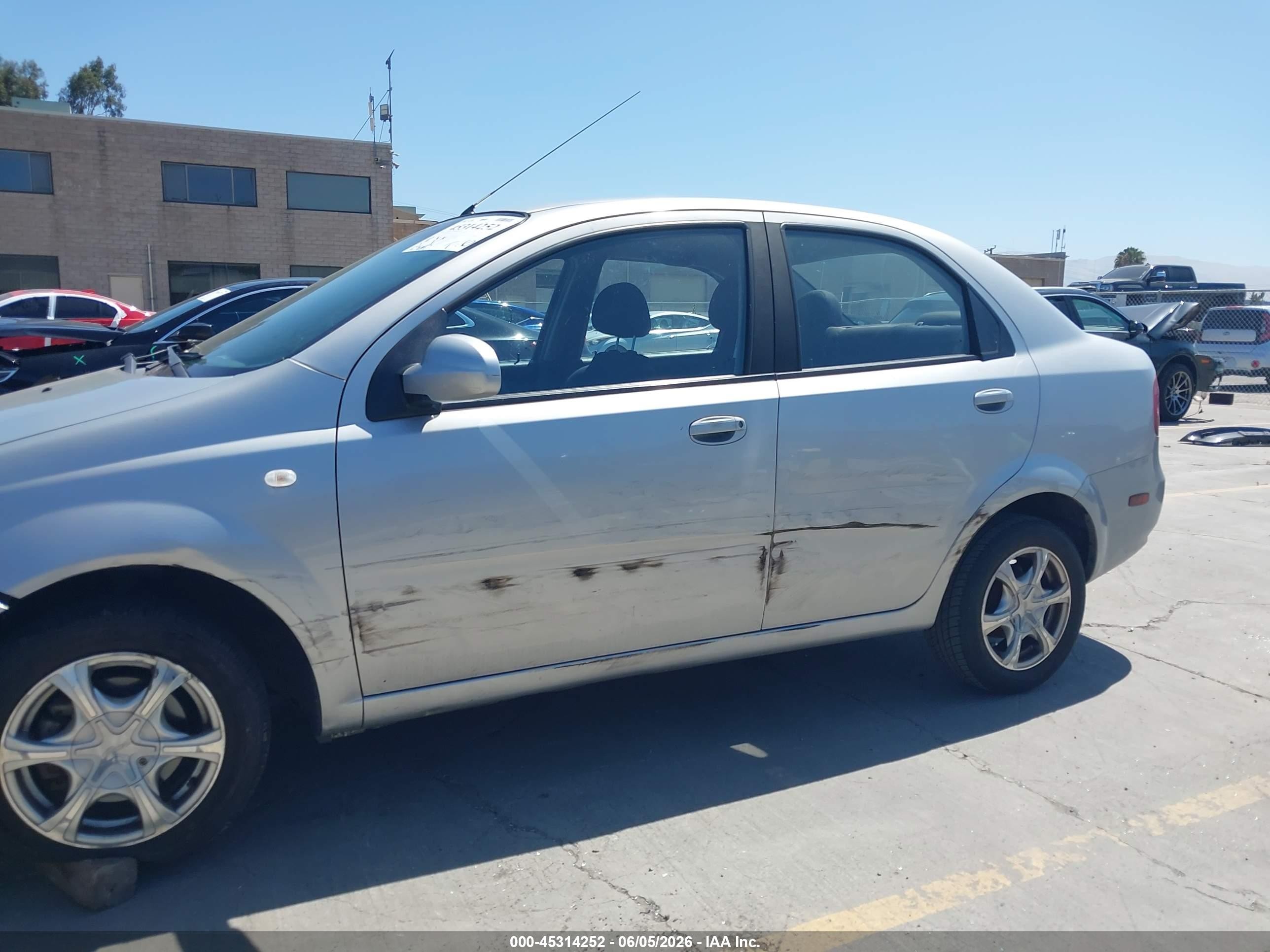 2006 Chevrolet Aveo Ls Silver vin: KL1TD56616B524112