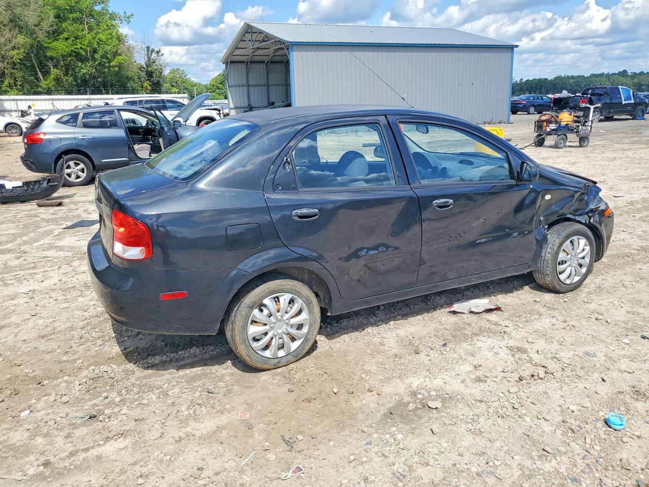 2006 Chevrolet Aveo Base Black vin: KL1TD56636B596705