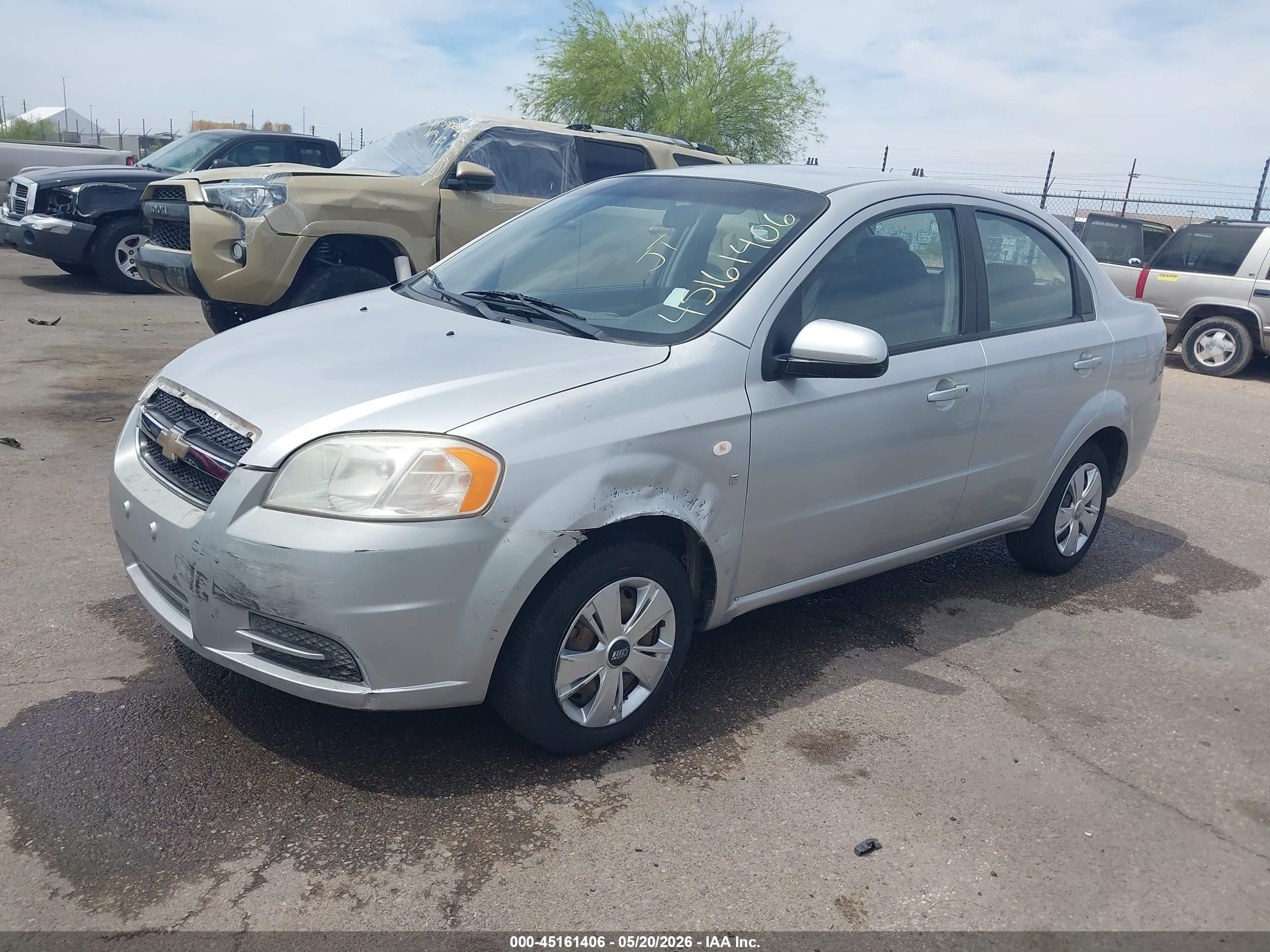 2007 Chevrolet Aveo Ls Silver vin: KL1TD56637B094505