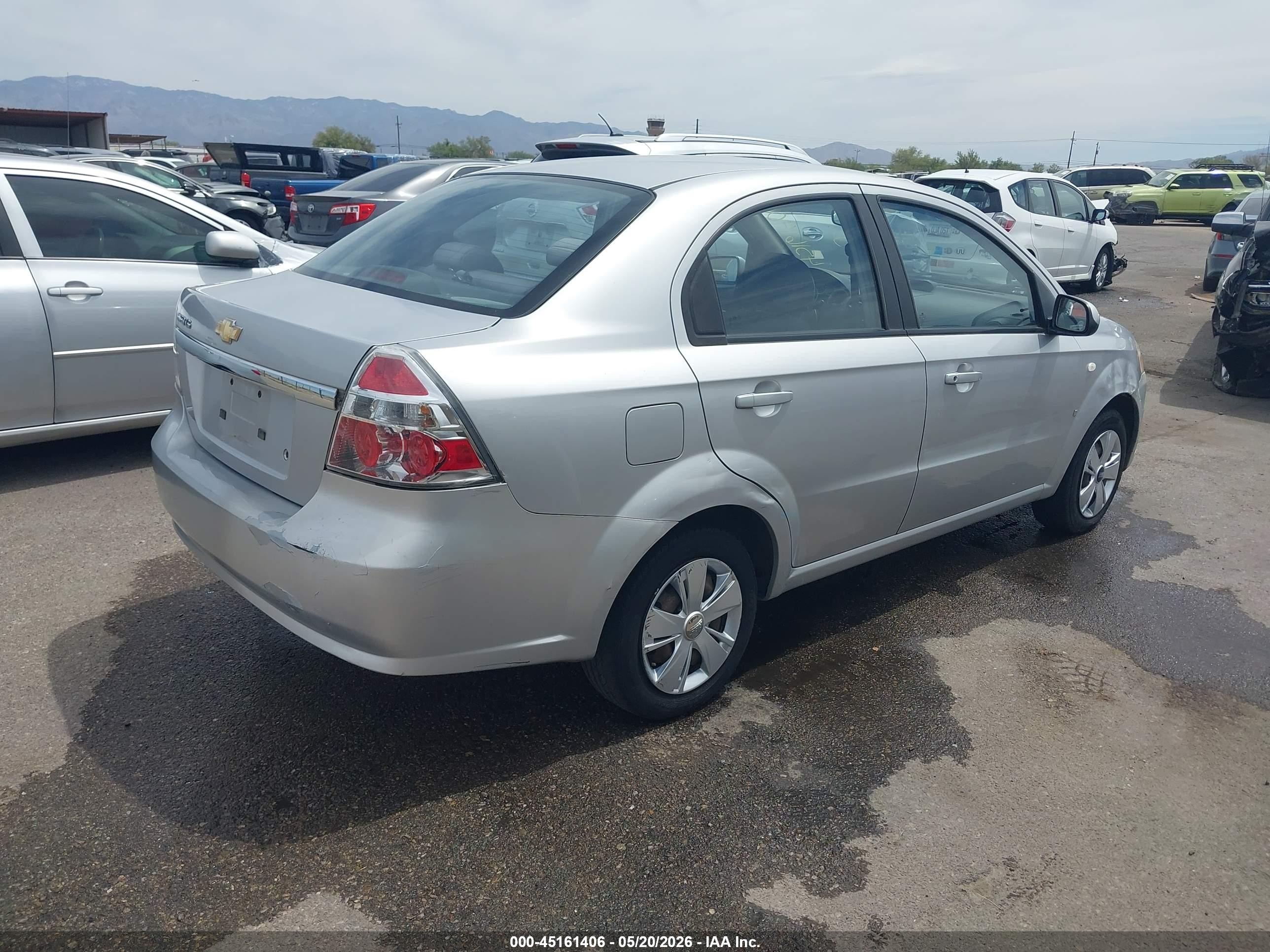 2007 Chevrolet Aveo Ls Silver vin: KL1TD56637B094505