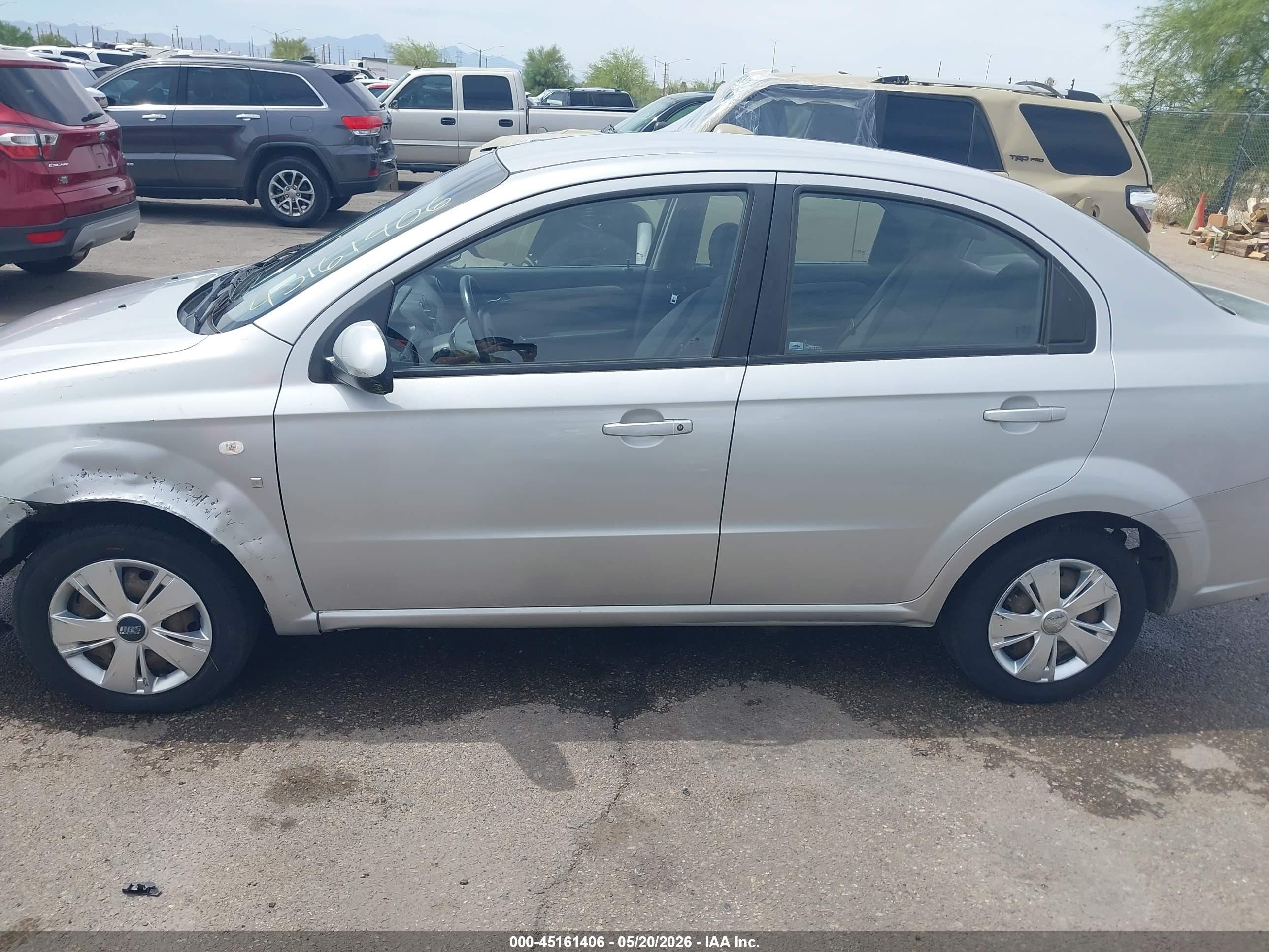 2007 Chevrolet Aveo Ls Silver vin: KL1TD56637B094505