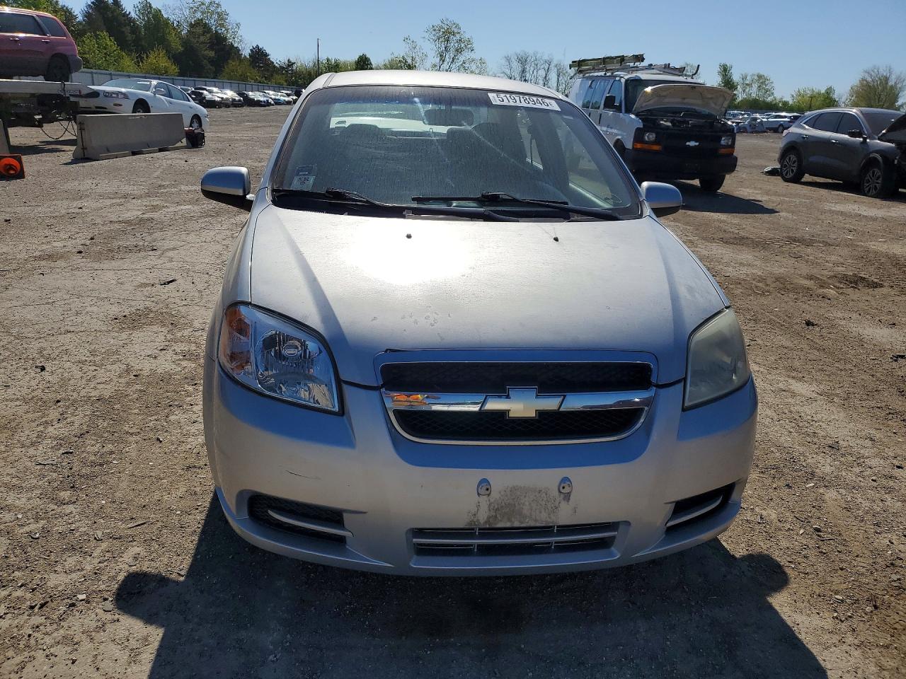 2007 Chevrolet Aveo Base Silver vin: KL1TD56657B128220