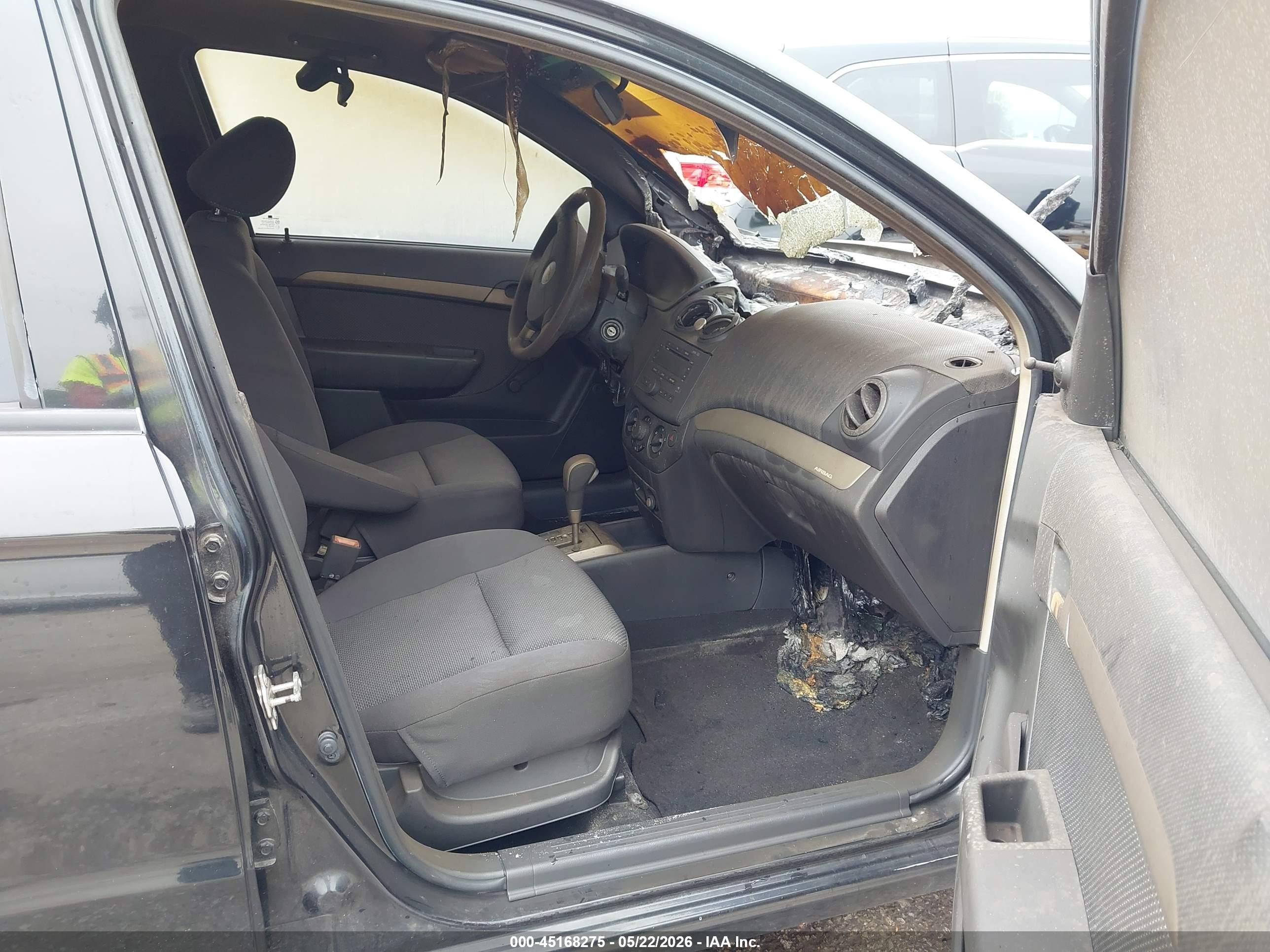 2008 Chevrolet Aveo Ls Black vin: KL1TD56658B240016