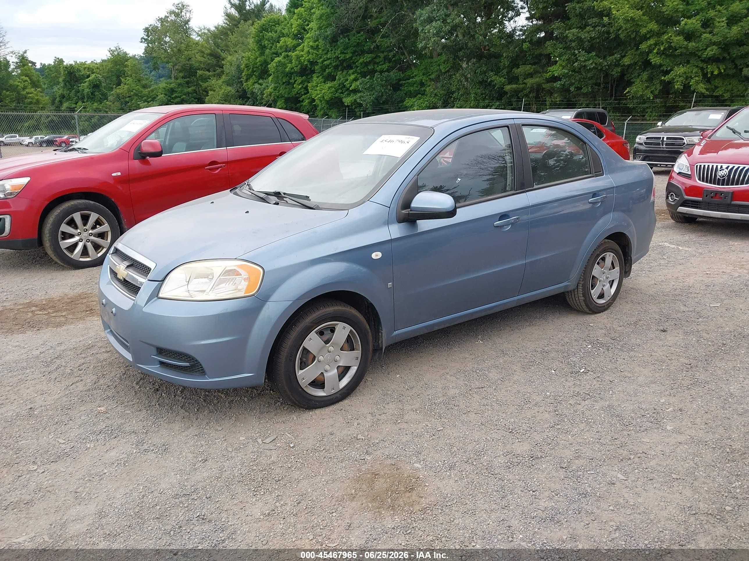 2007 Chevrolet Aveo Ls Blue vin: KL1TD56677B142572