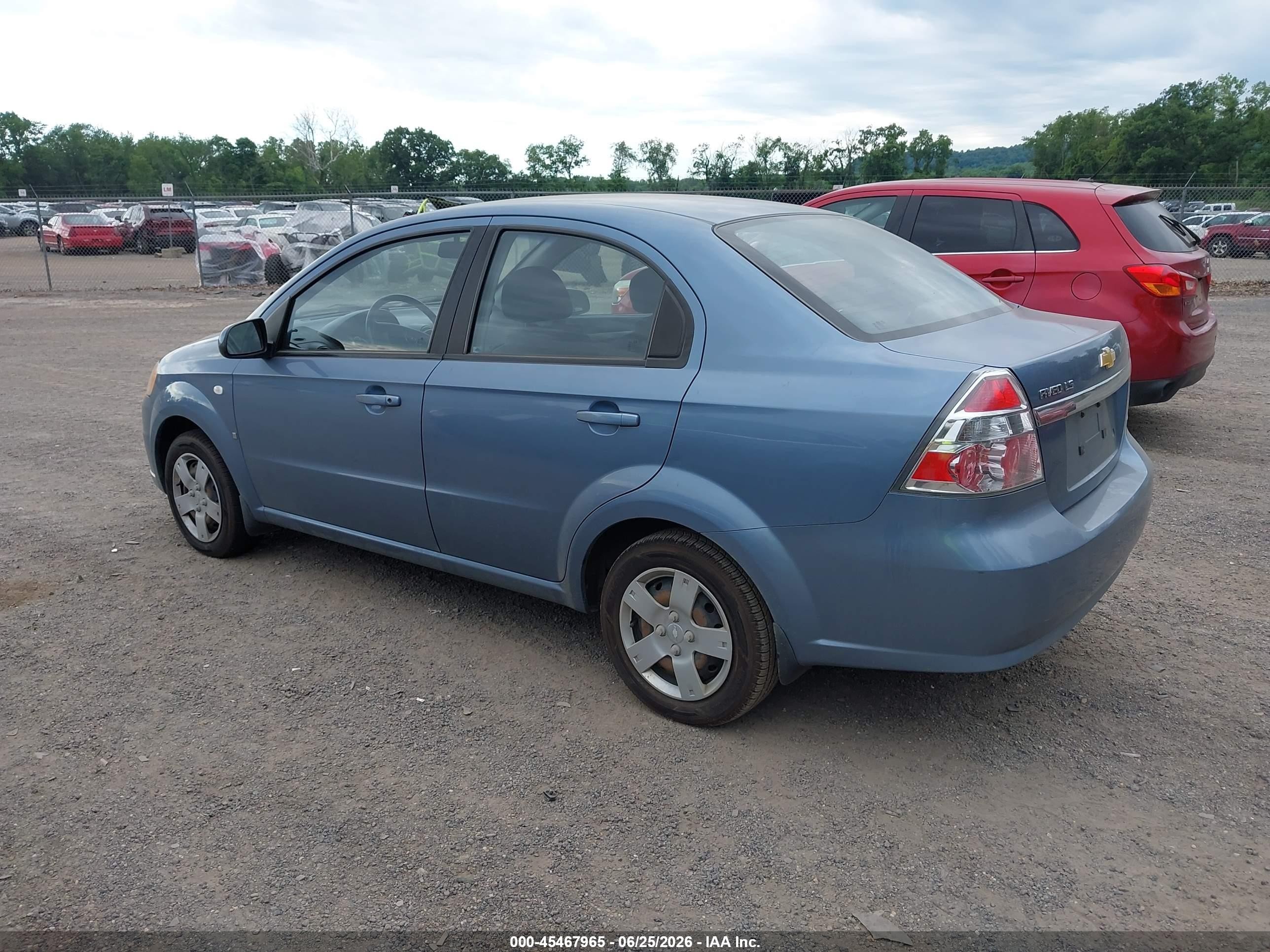 2007 Chevrolet Aveo Ls Blue vin: KL1TD56677B142572