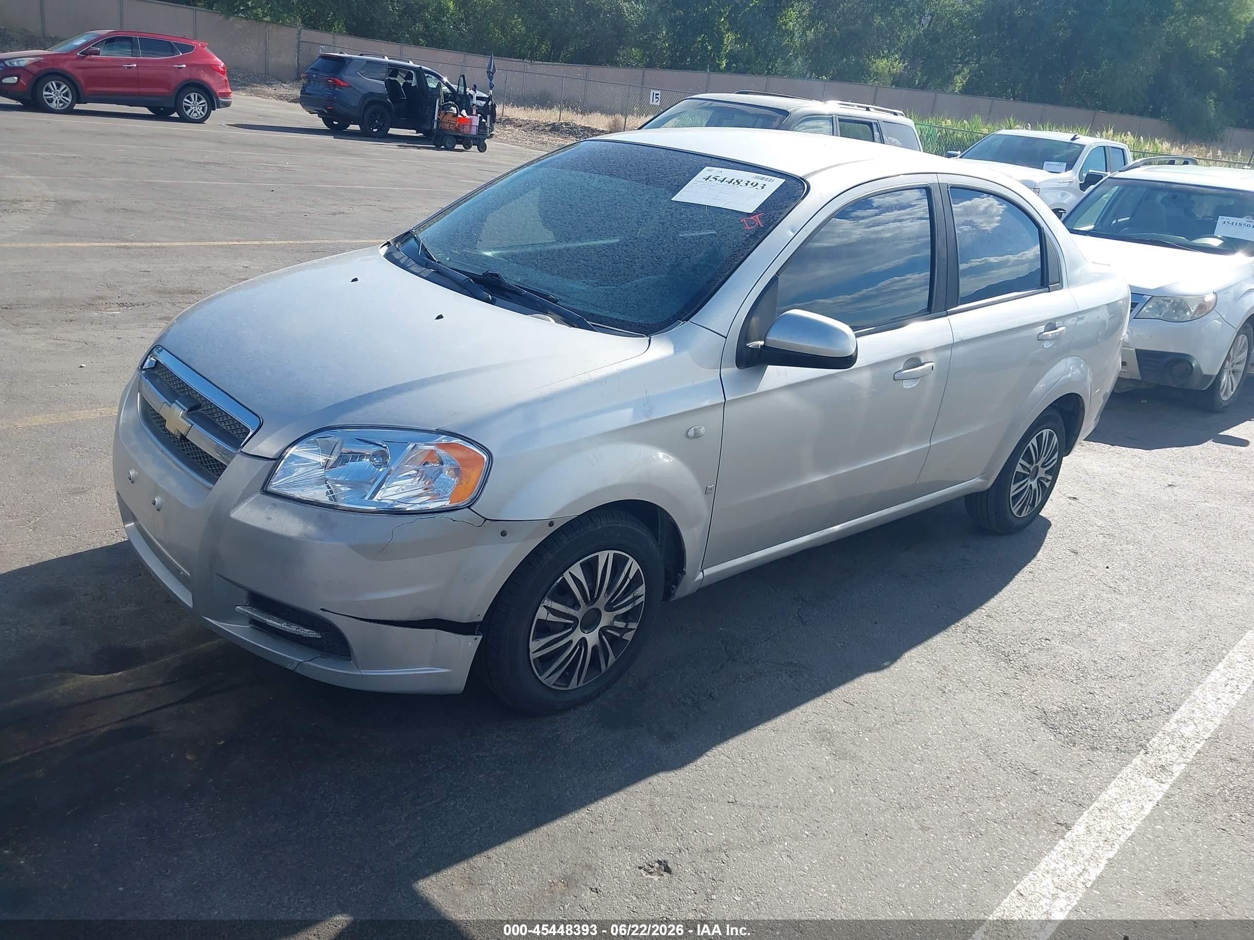 2008 Chevrolet Aveo Ls Gray vin: KL1TD56678B101246