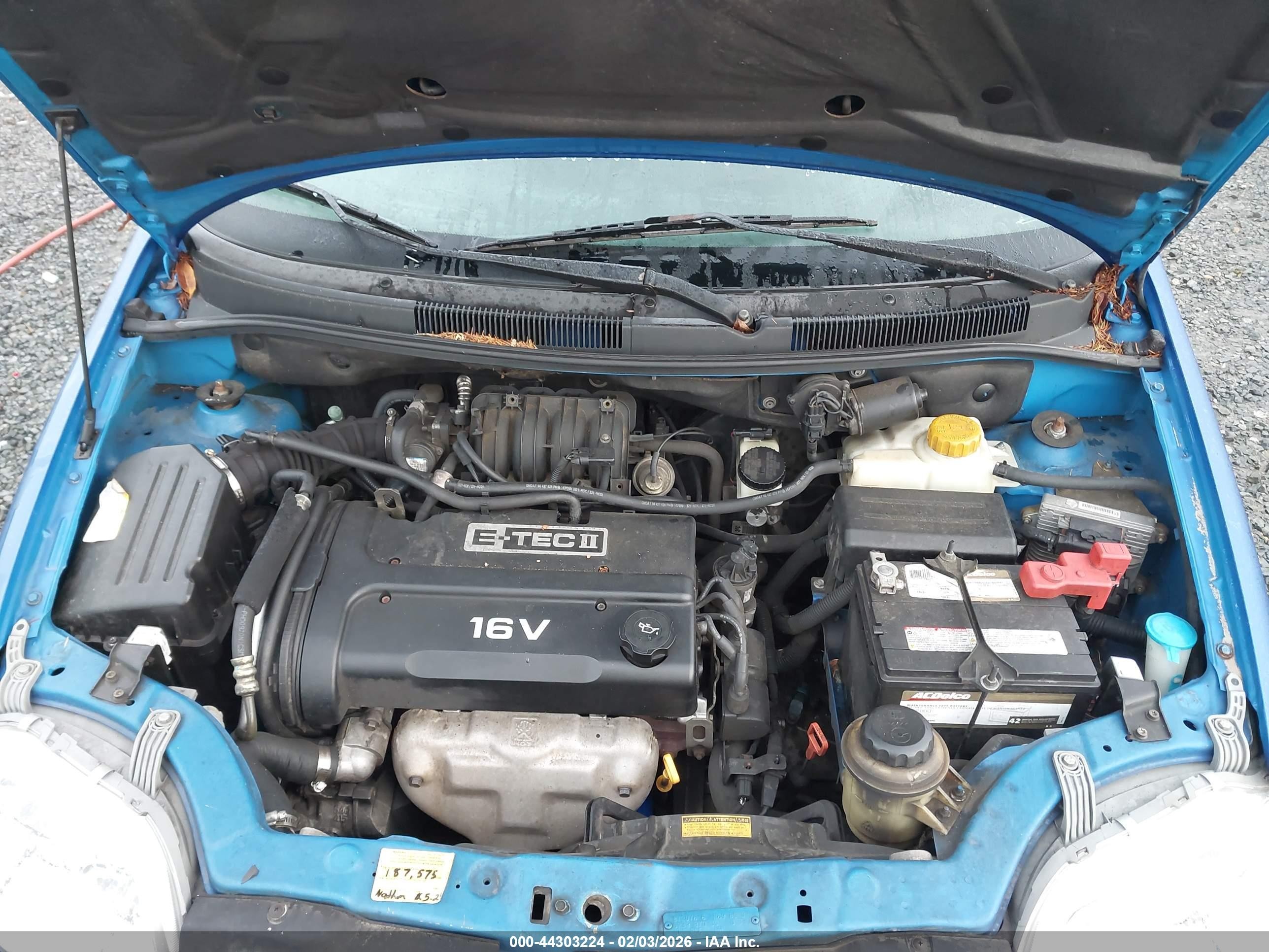 2006 Chevrolet Aveo Ls Синий vin: KL1TD56686B522857