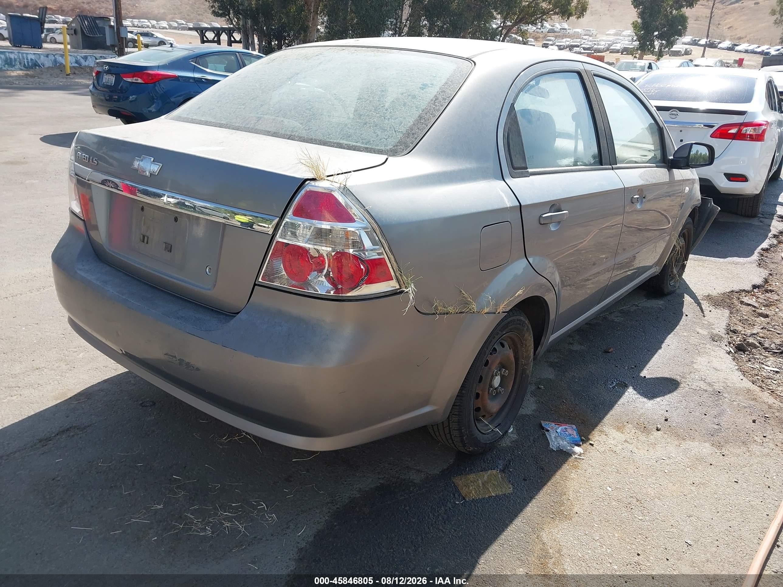 2007 Chevrolet Aveo Ls Silver vin: KL1TD56687B058034