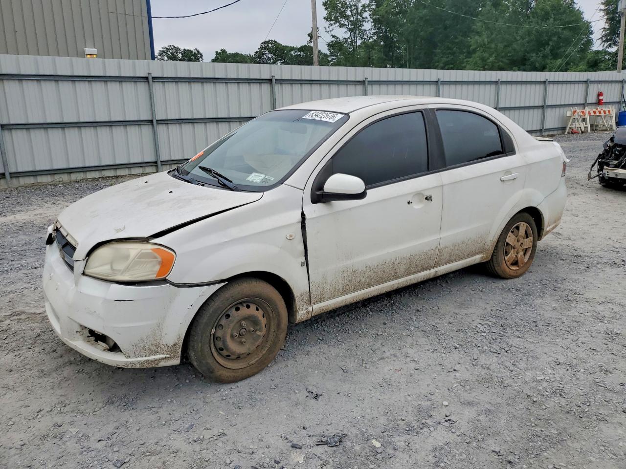2008 Chevrolet Aveo Base White vin: KL1TD56688B009563
