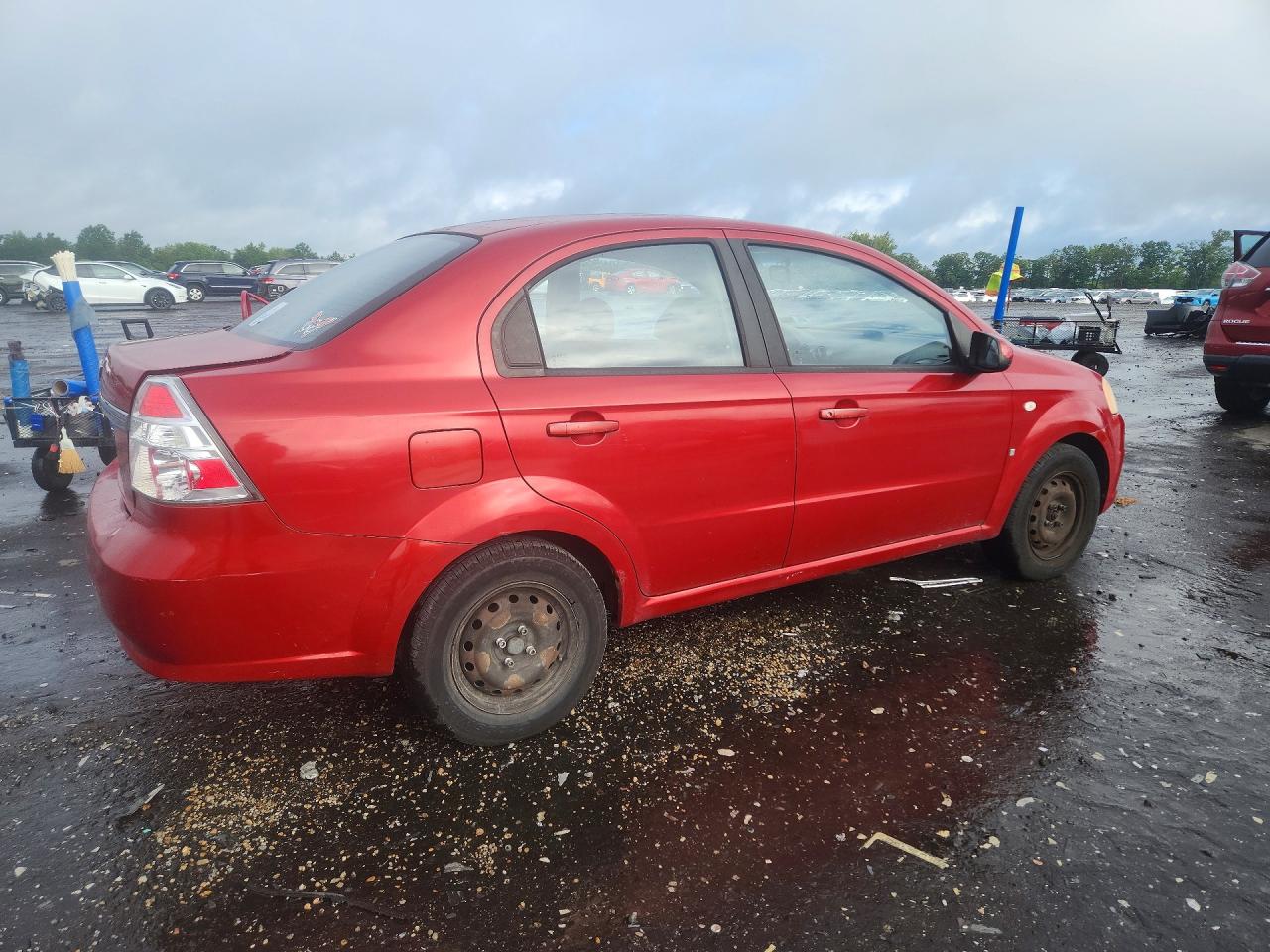 2008 Chevrolet Aveo Base Red vin: KL1TD56688B133381