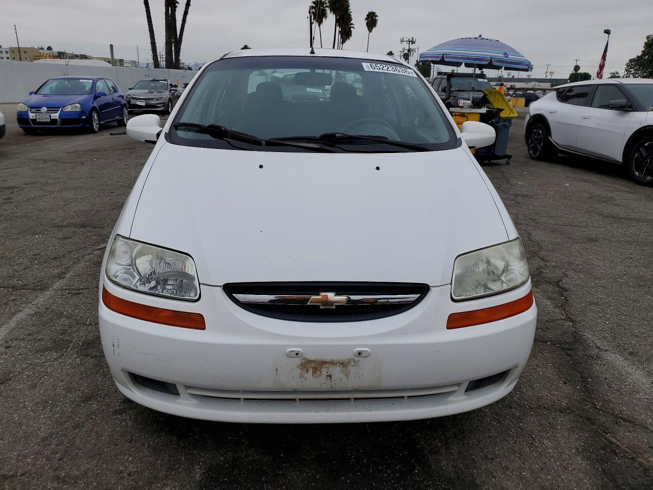 2006 Chevrolet Aveo Base White vin: KL1TD56696B675828
