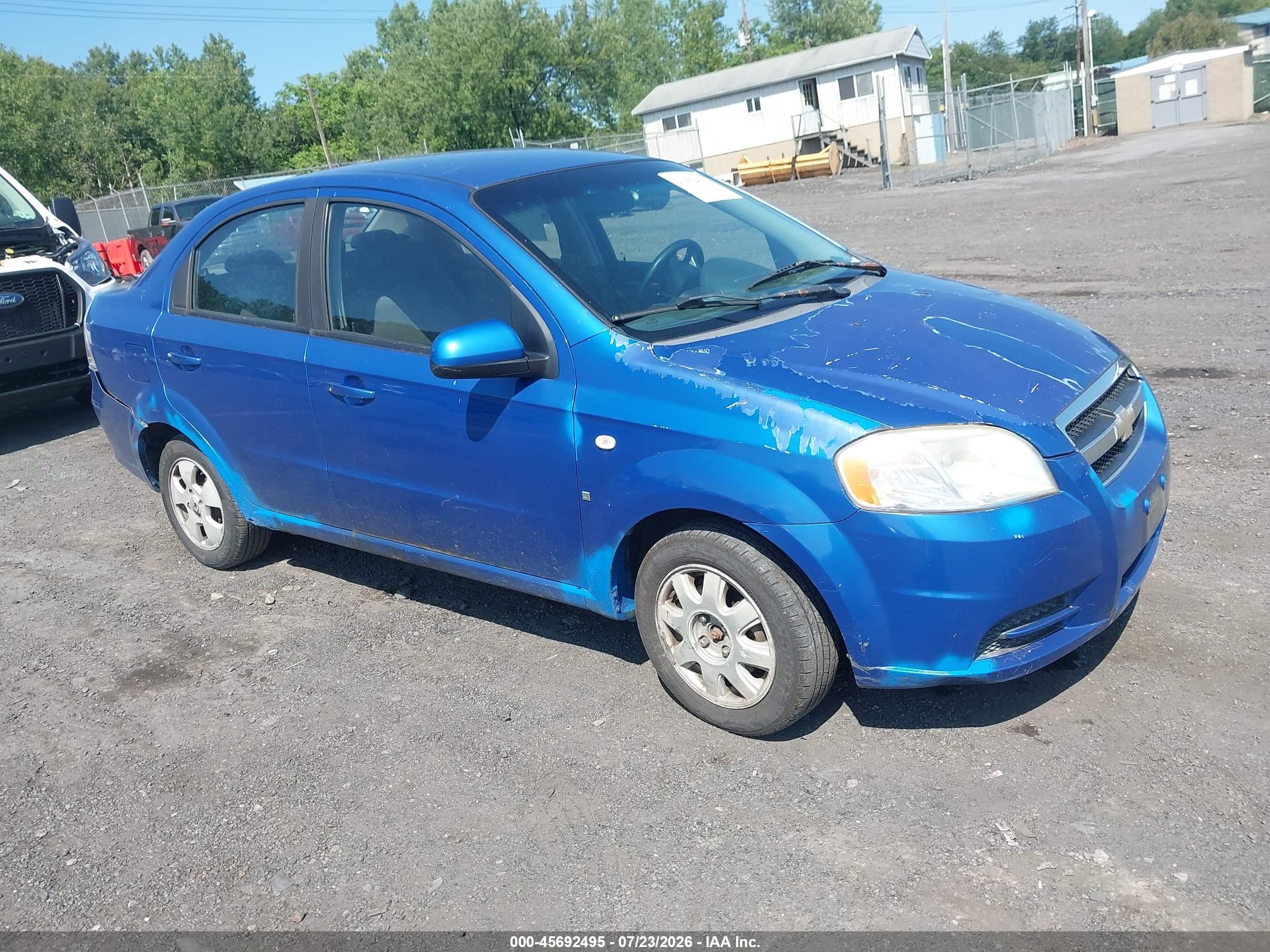 2007 Chevrolet Aveo Ls Blue vin: KL1TD56697B096520