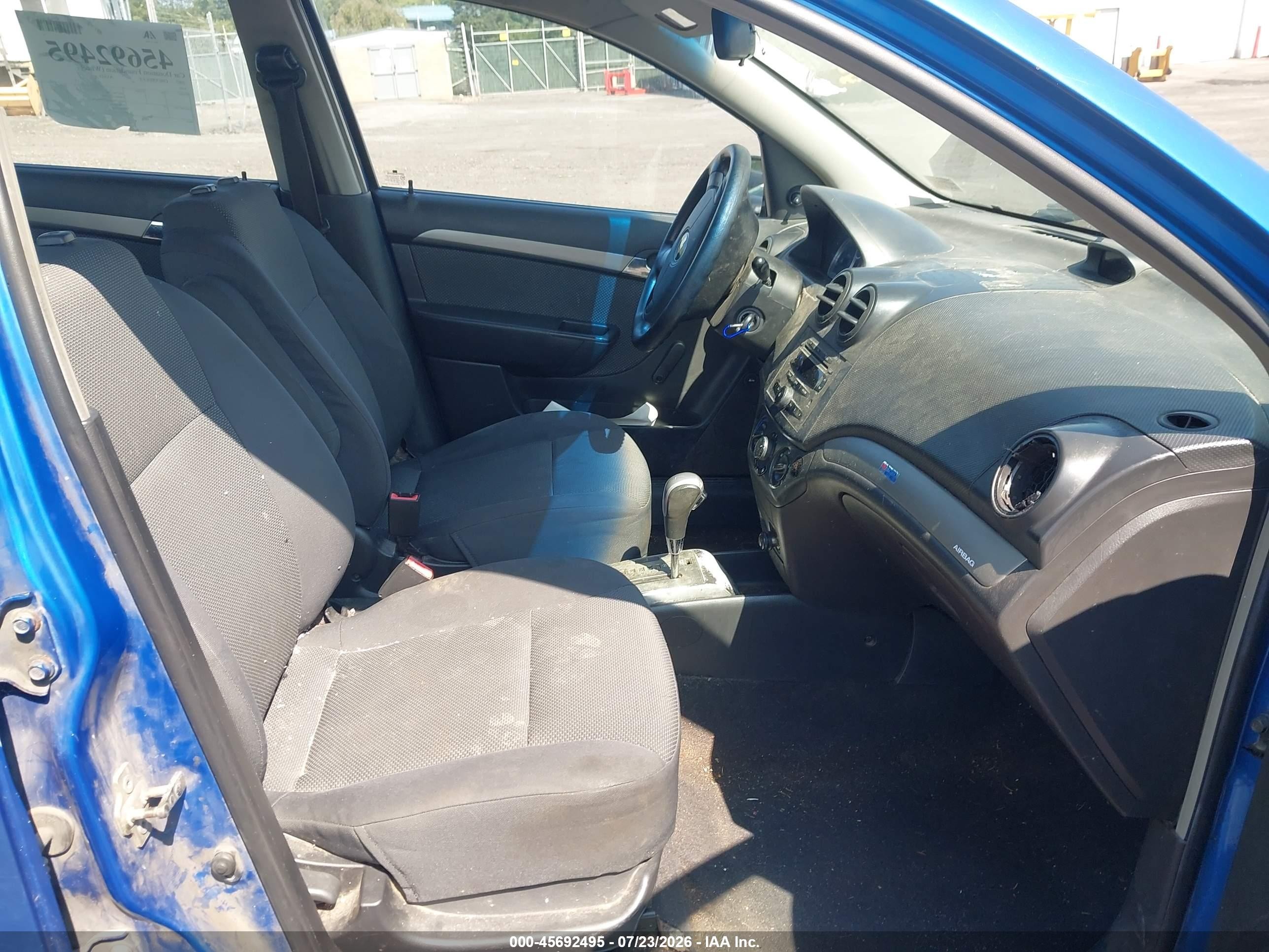 2007 Chevrolet Aveo Ls Blue vin: KL1TD56697B096520