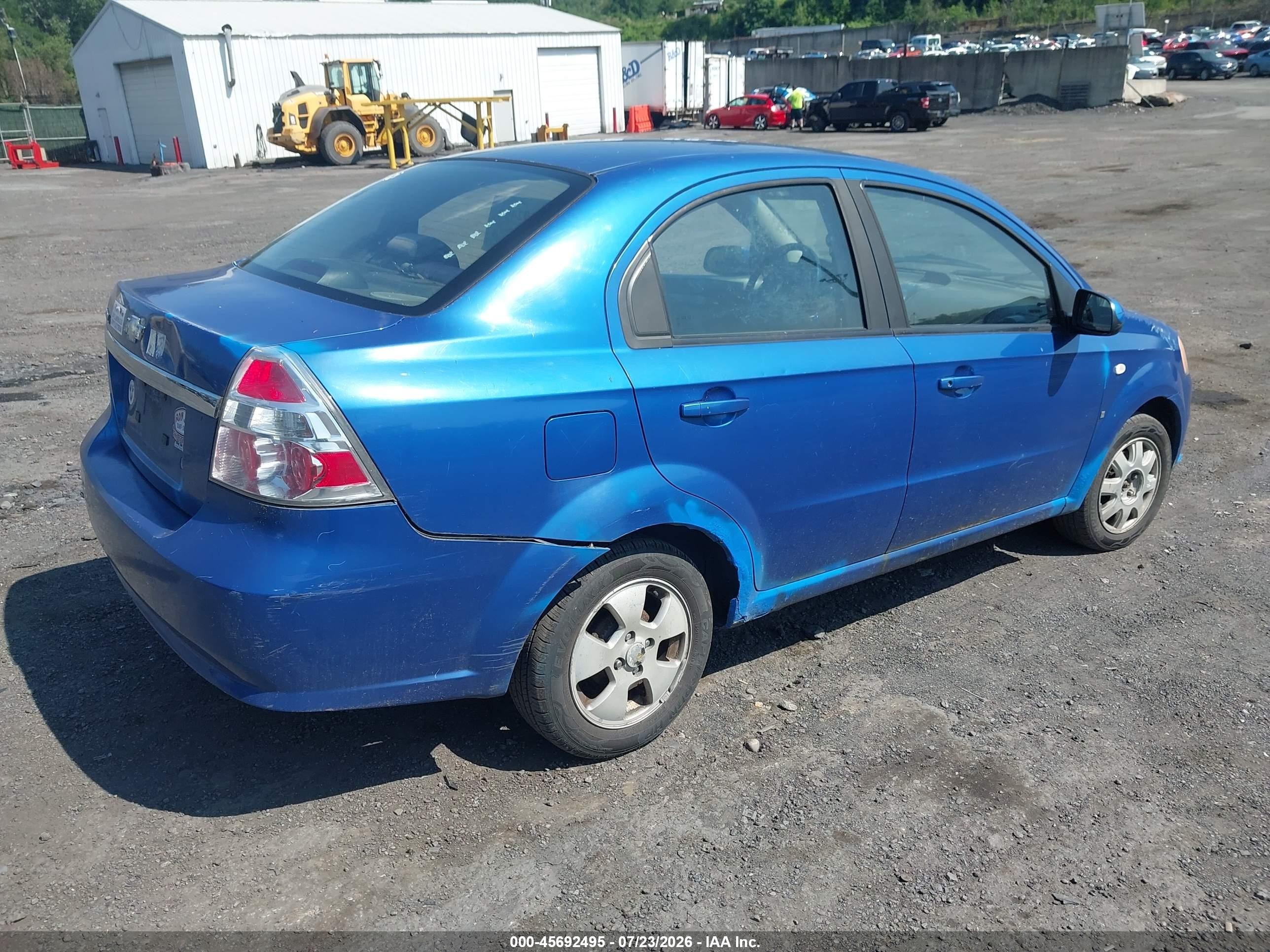 2007 Chevrolet Aveo Ls Blue vin: KL1TD56697B096520