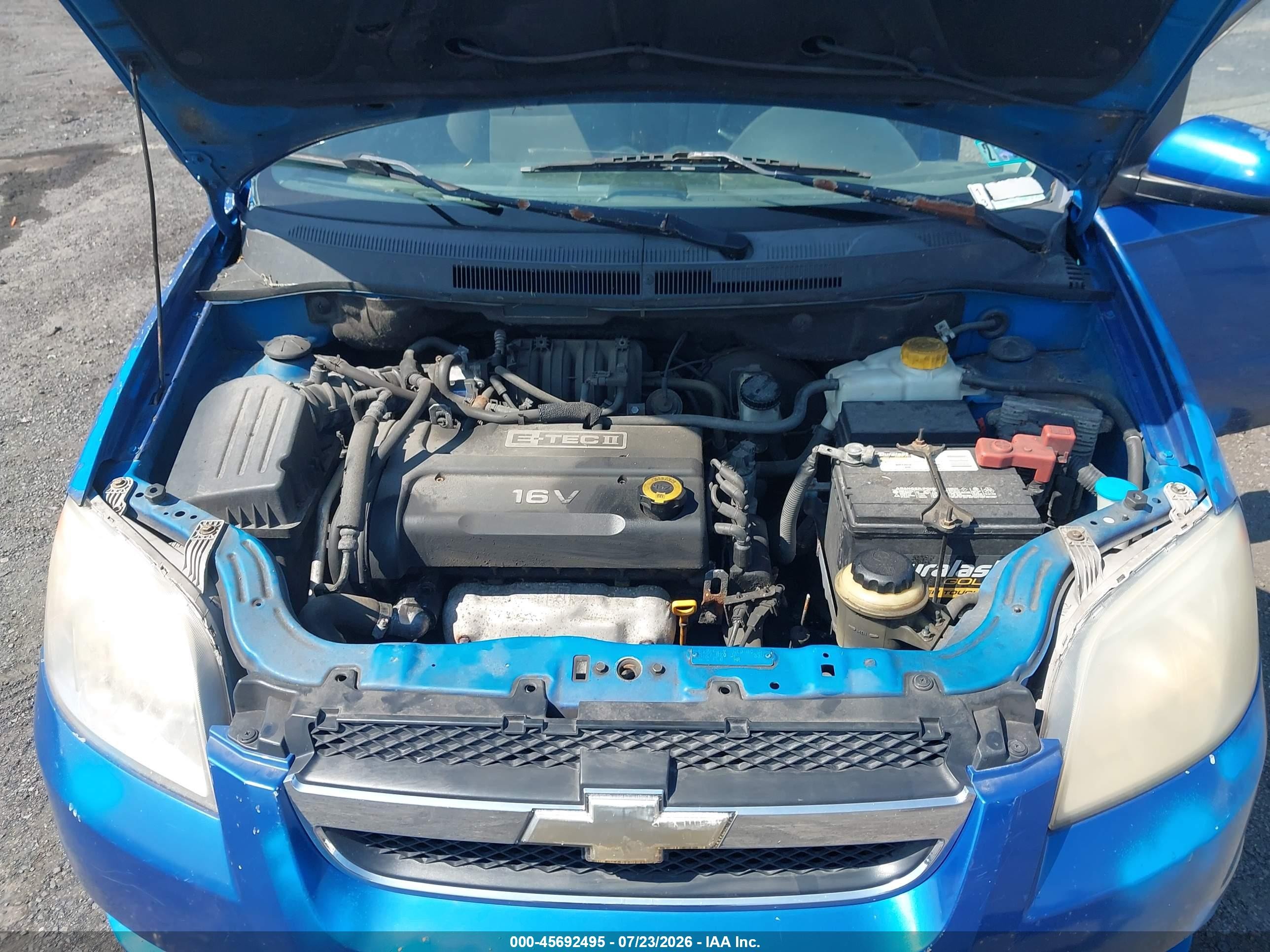 2007 Chevrolet Aveo Ls Blue vin: KL1TD56697B096520