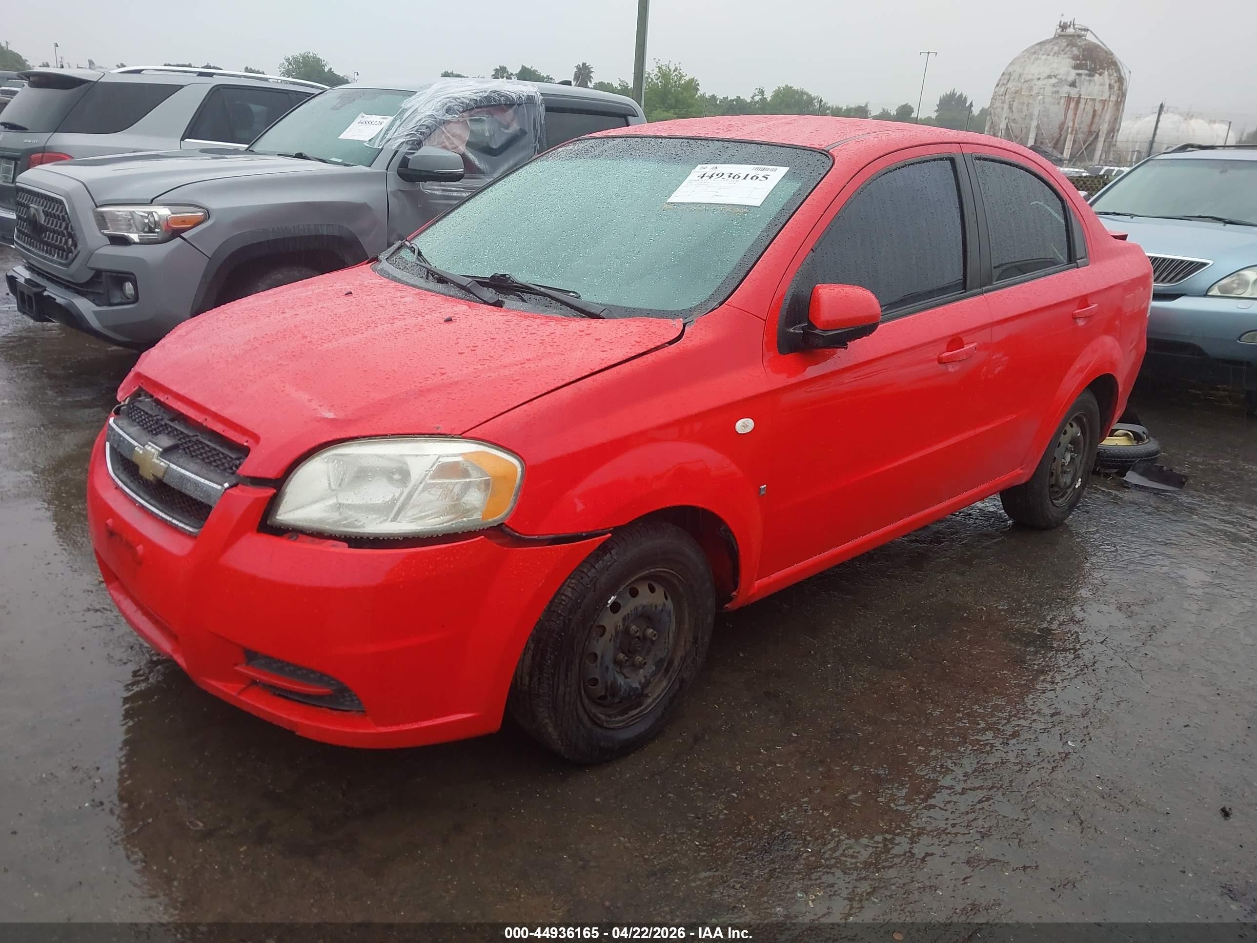 2008 Chevrolet Aveo Ls Red vin: KL1TD56698B099161