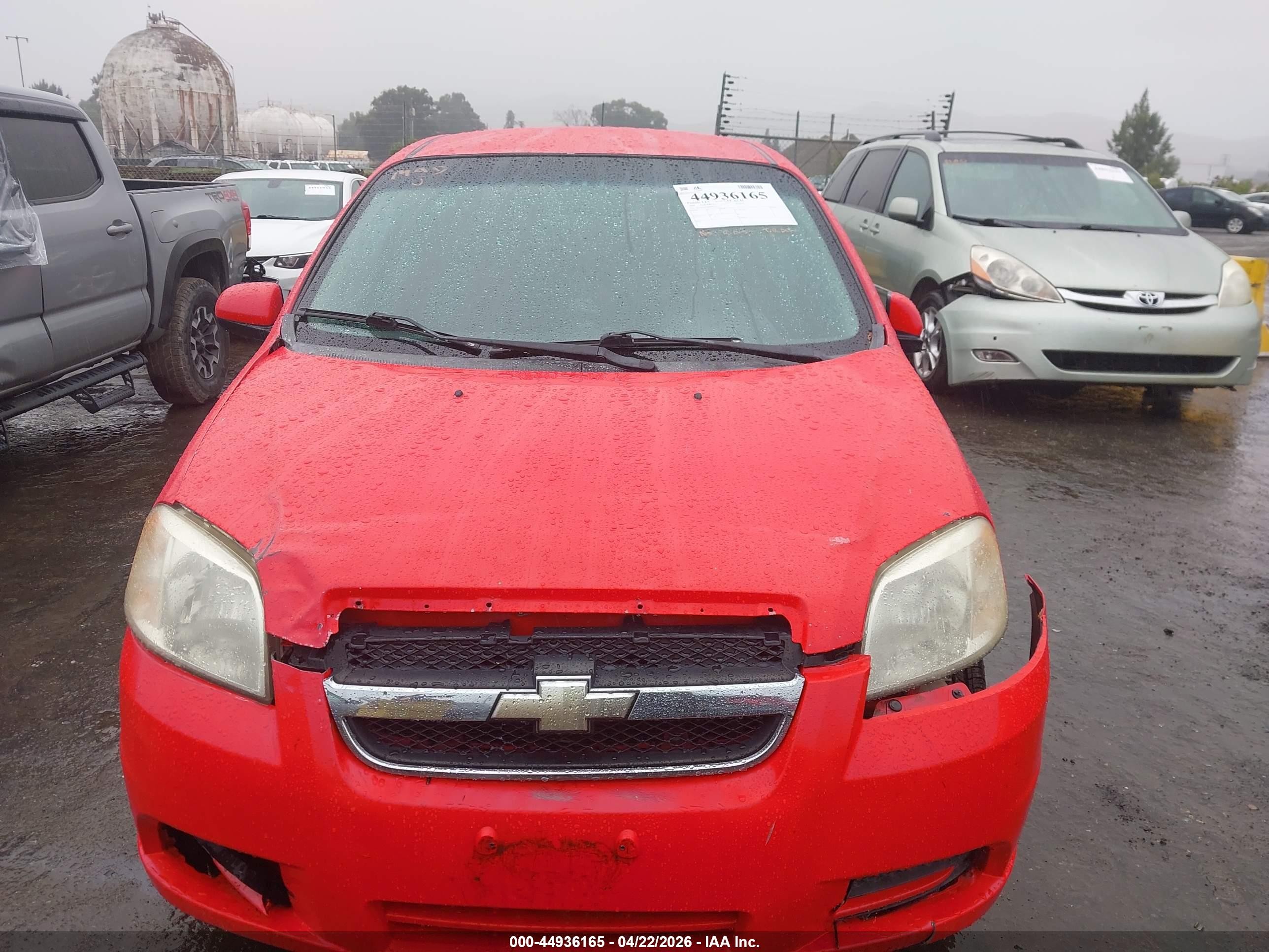 2008 Chevrolet Aveo Ls Red vin: KL1TD56698B099161