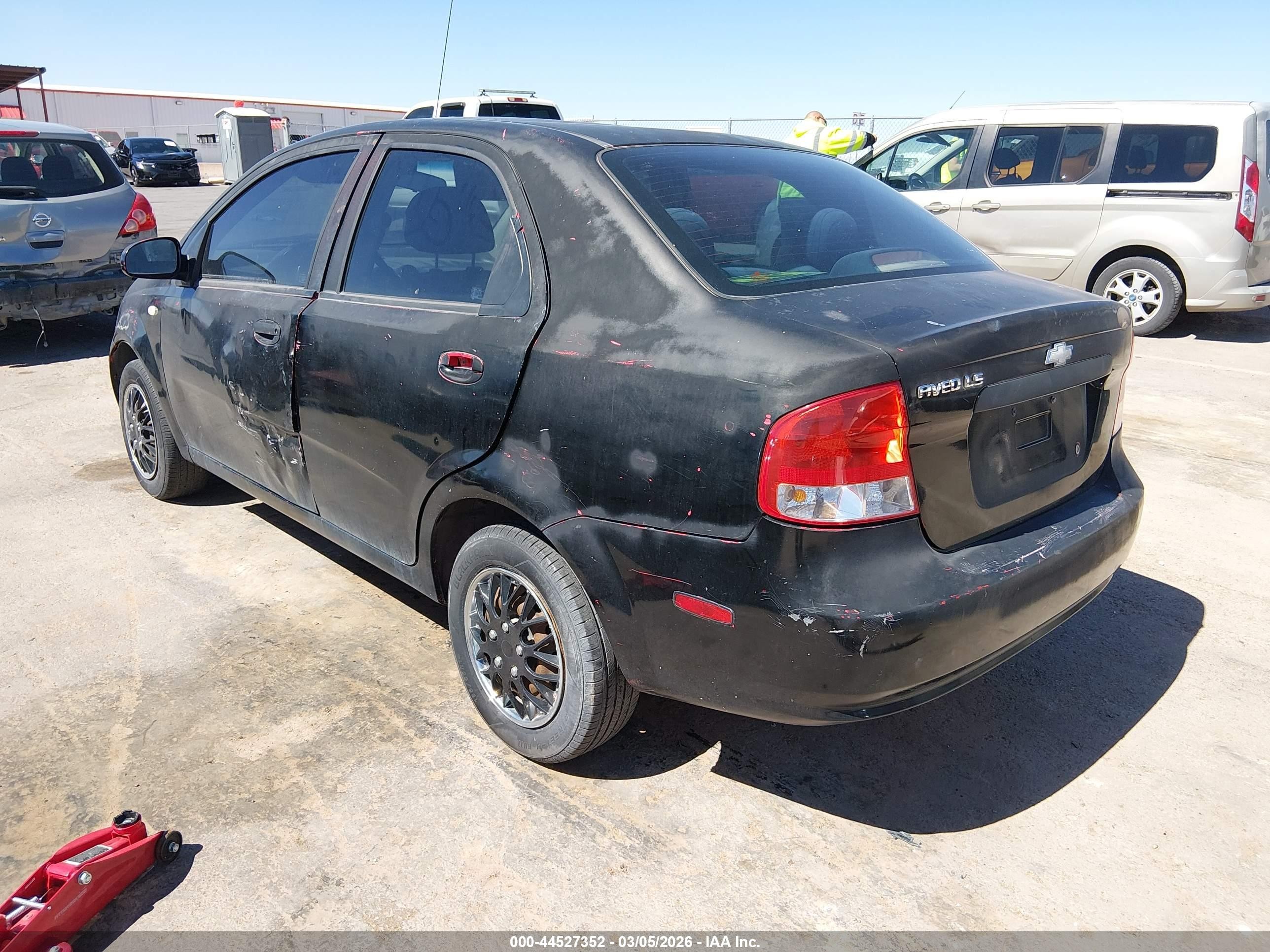 2006 Chevrolet Aveo Ls Black vin: KL1TD566X6B543046