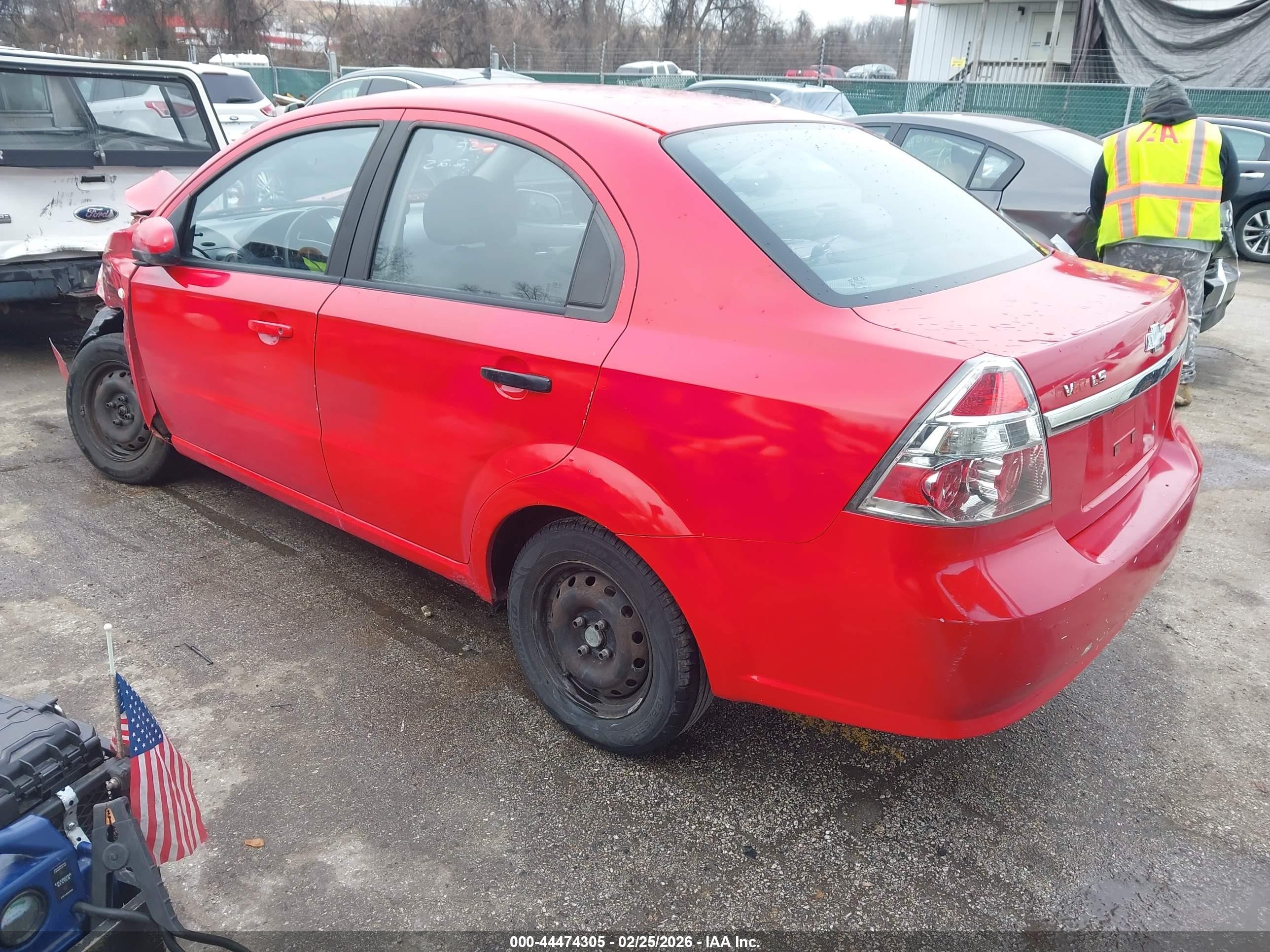 2007 Chevrolet Aveo Ls Red vin: KL1TD566X7B066135