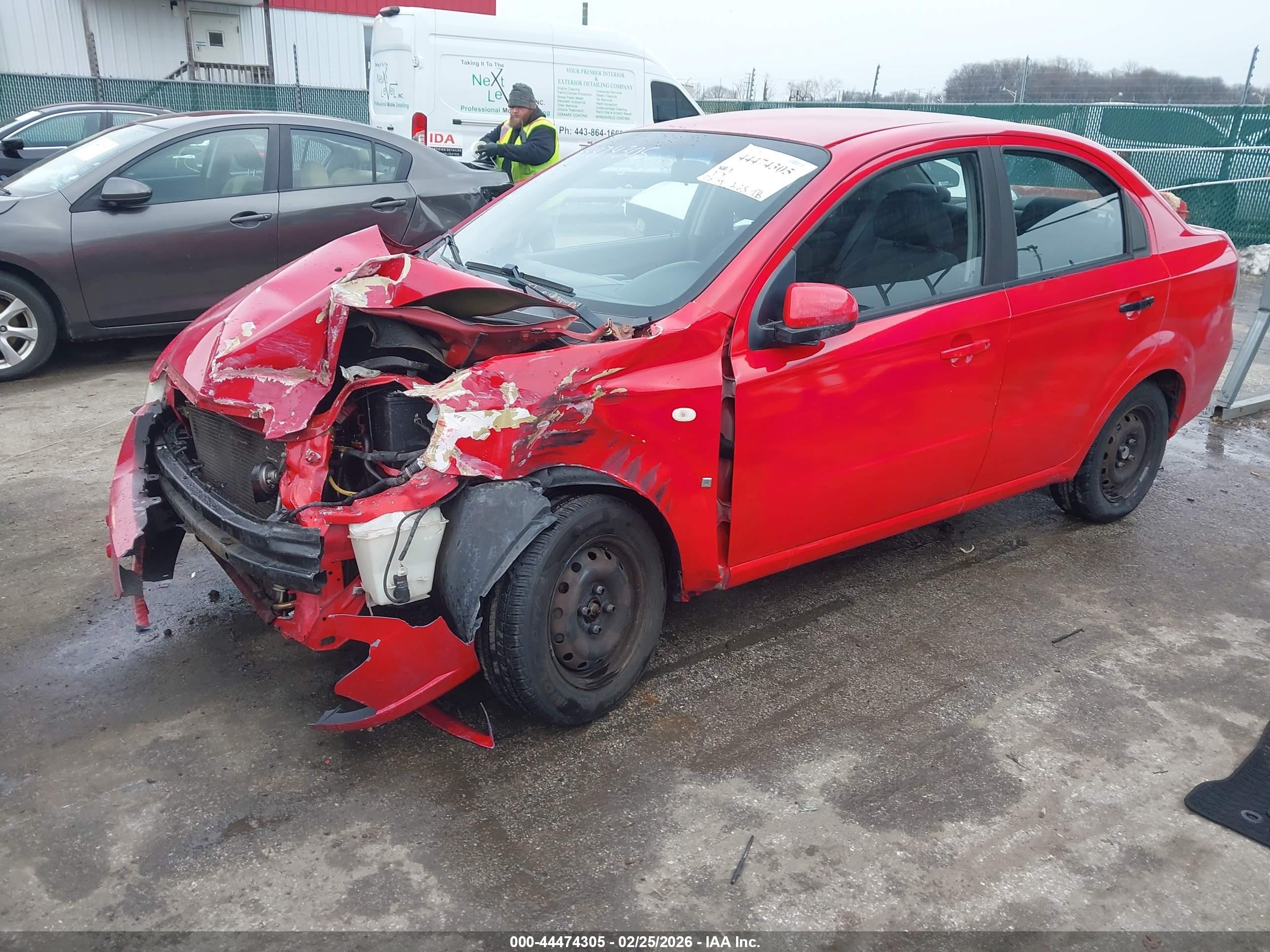 2007 Chevrolet Aveo Ls Red vin: KL1TD566X7B066135