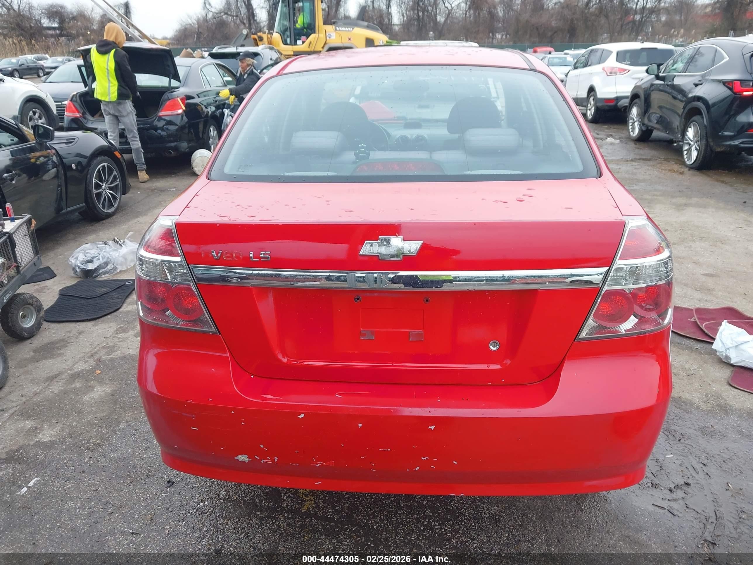 2007 Chevrolet Aveo Ls Red vin: KL1TD566X7B066135