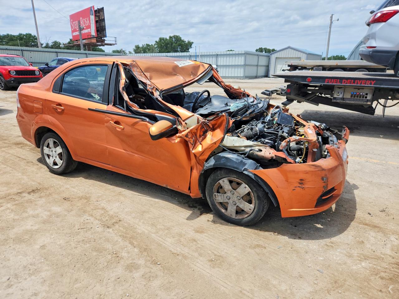 2007 Chevrolet Aveo Base Orange vin: KL1TD566X7B120033