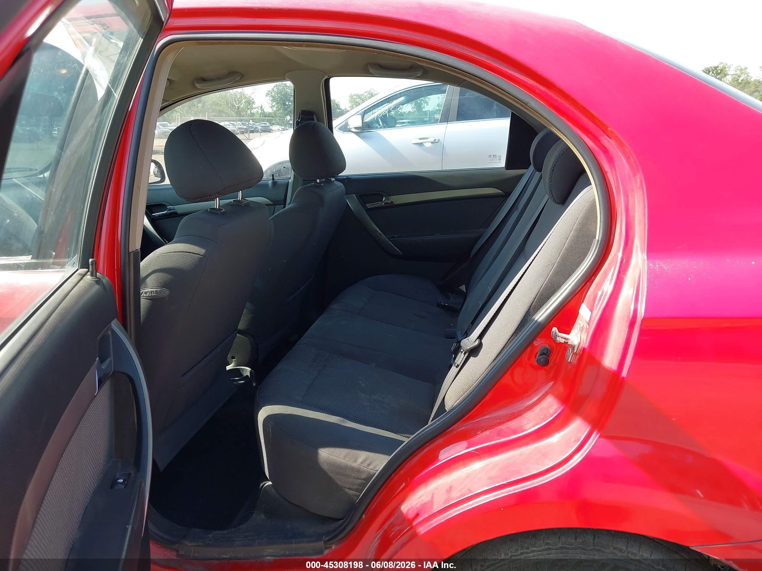 2008 Chevrolet Aveo Ls Red vin: KL1TD566X8B278342