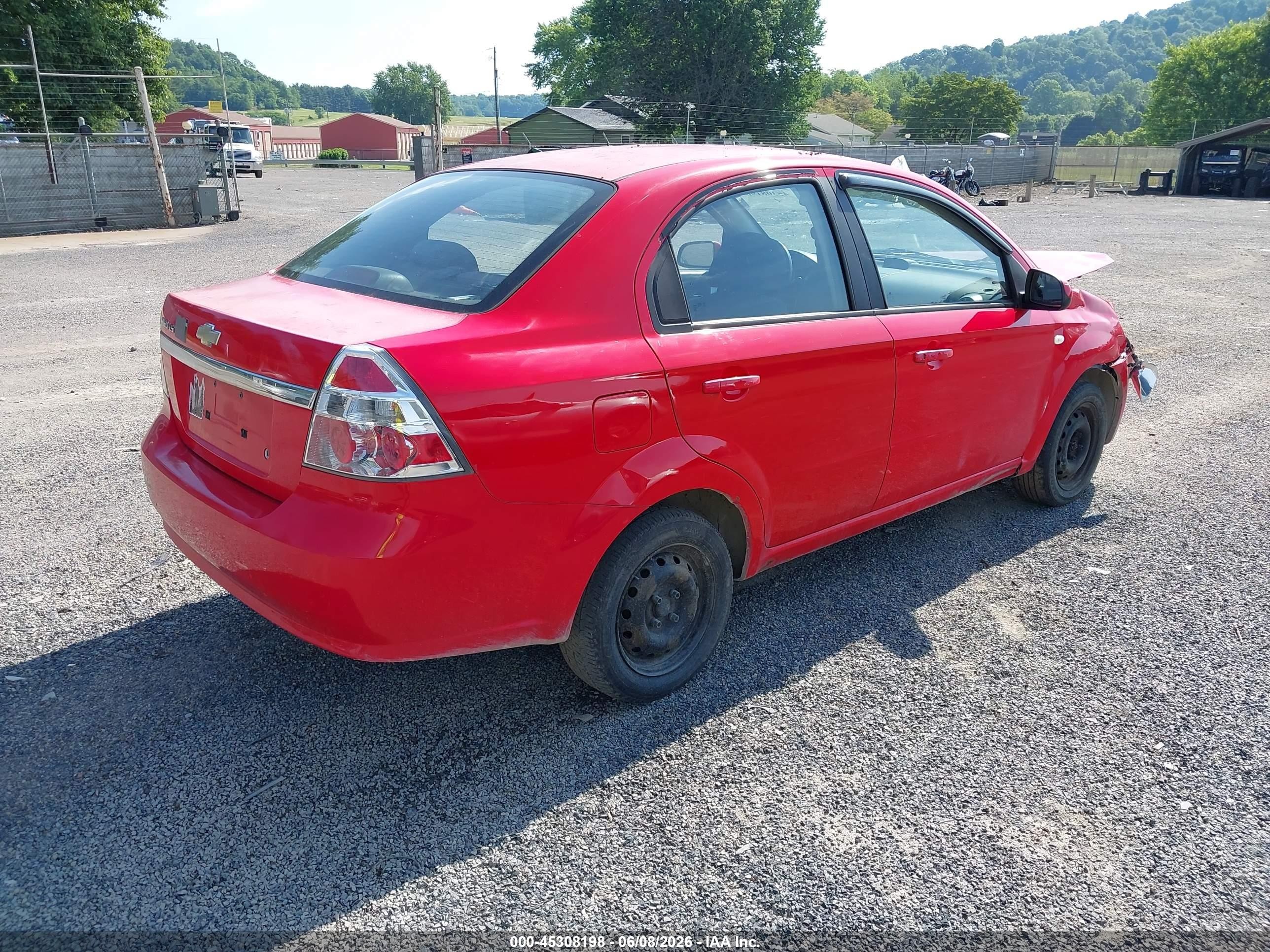 2008 Chevrolet Aveo Ls Red vin: KL1TD566X8B278342