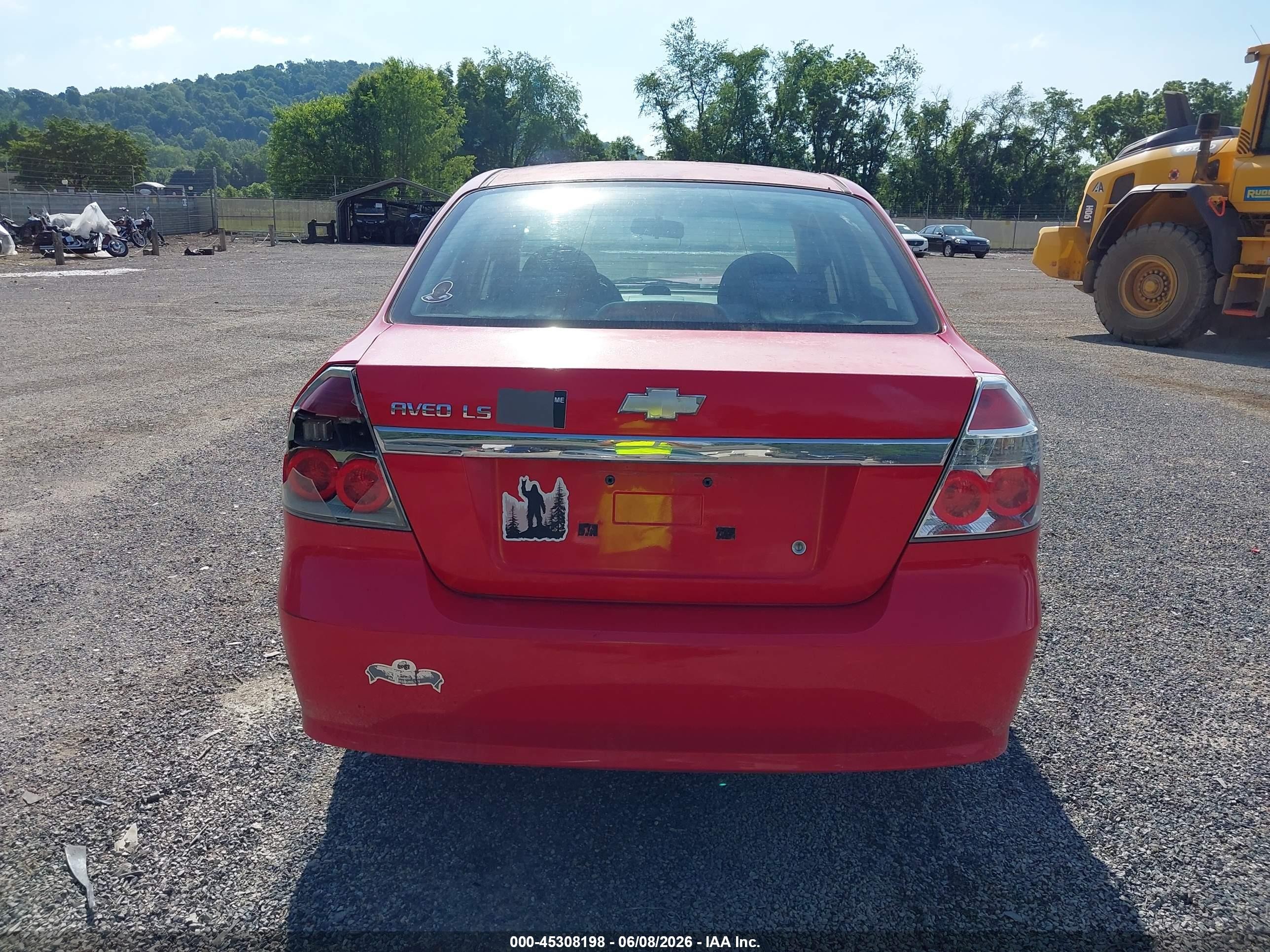 2008 Chevrolet Aveo Ls Red vin: KL1TD566X8B278342