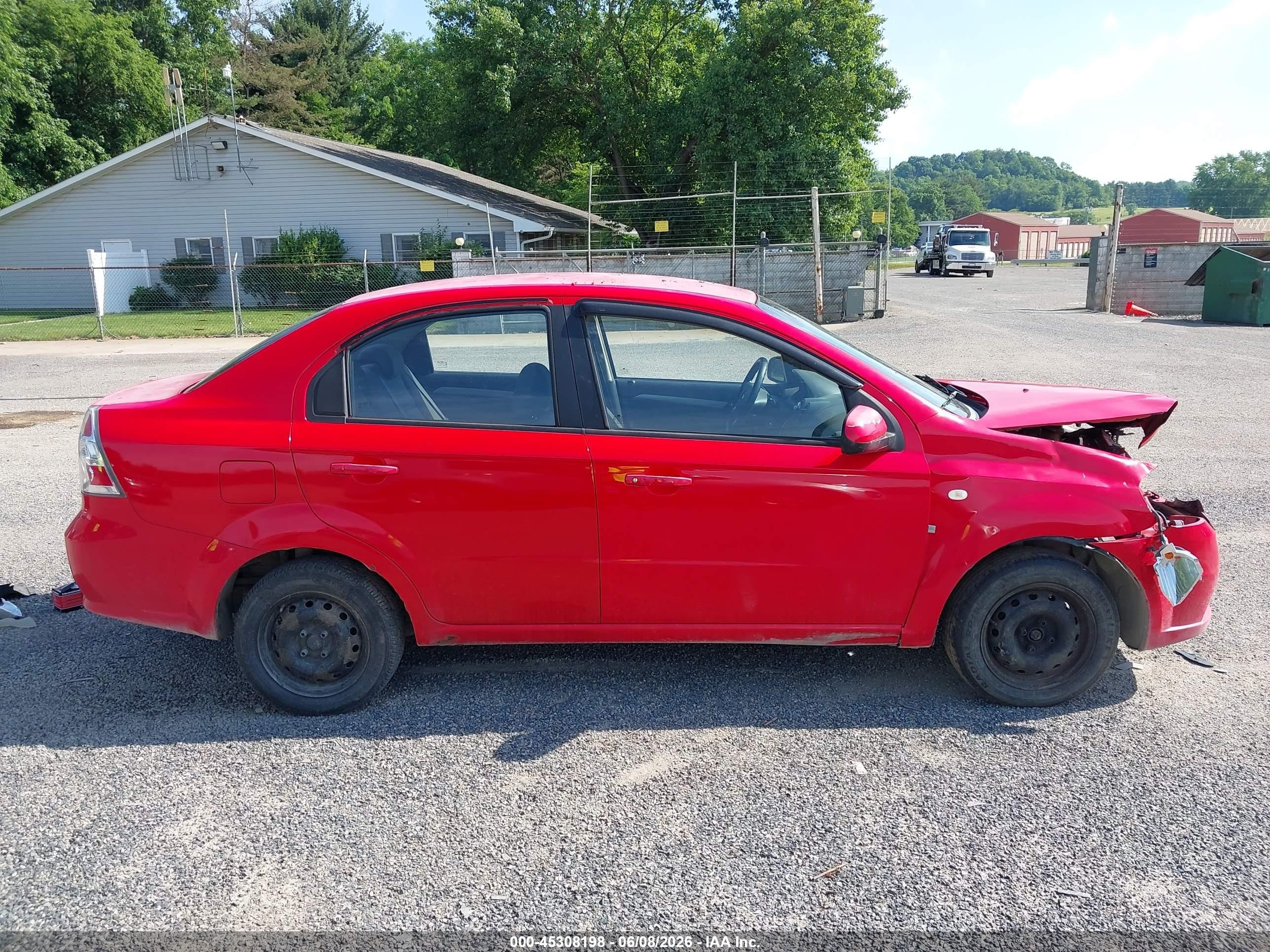 2008 Chevrolet Aveo Ls Red vin: KL1TD566X8B278342