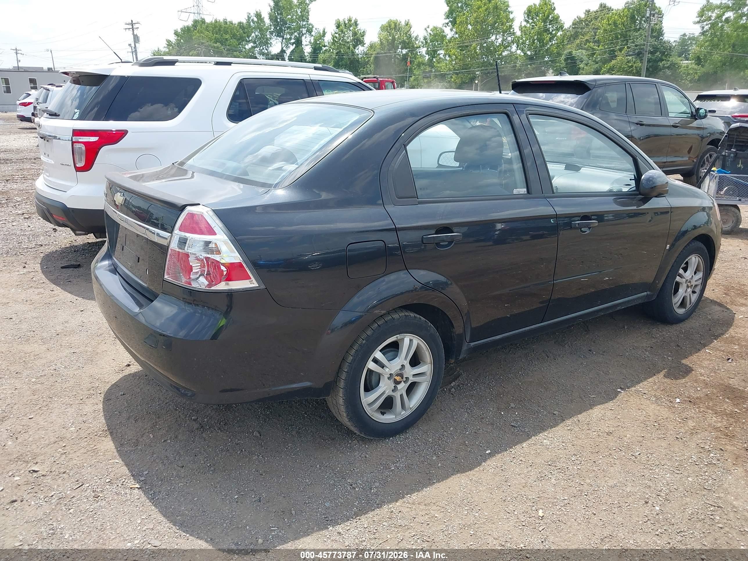 2009 Chevrolet Aveo Lt Black vin: KL1TD56E09B682811