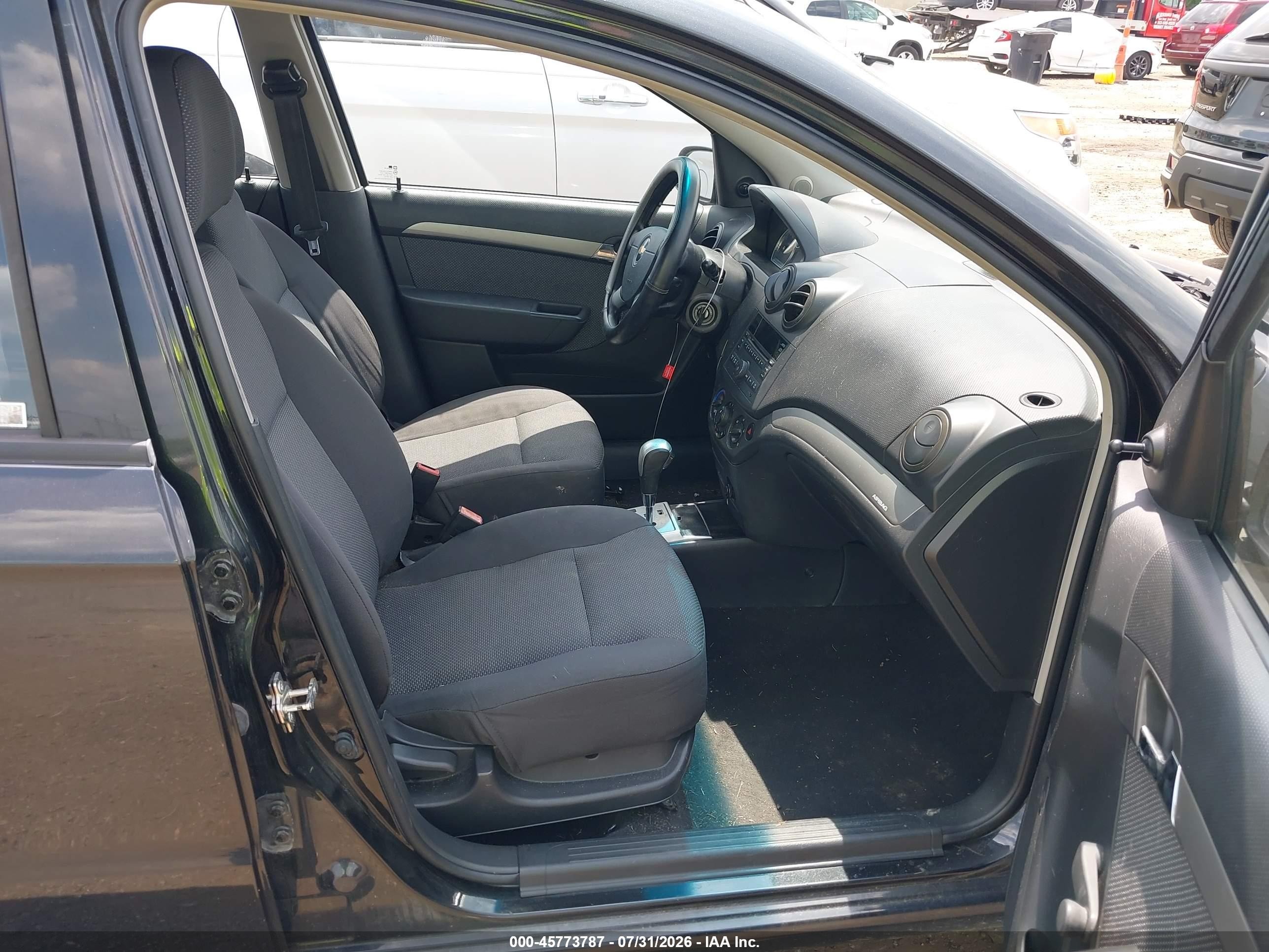 2009 Chevrolet Aveo Lt Black vin: KL1TD56E09B682811