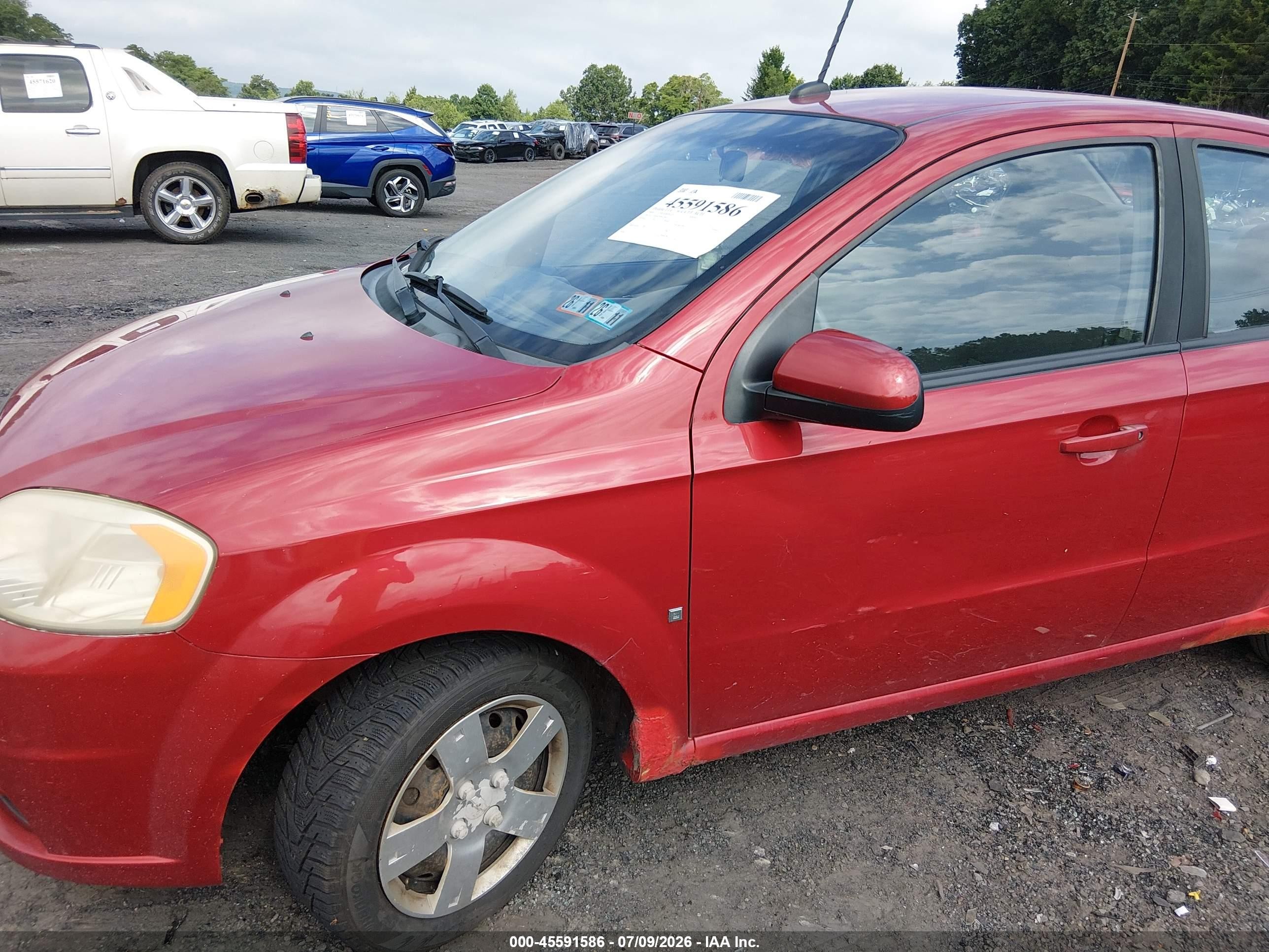 2009 Chevrolet Aveo Ls Красный vin: KL1TD56E29B632461