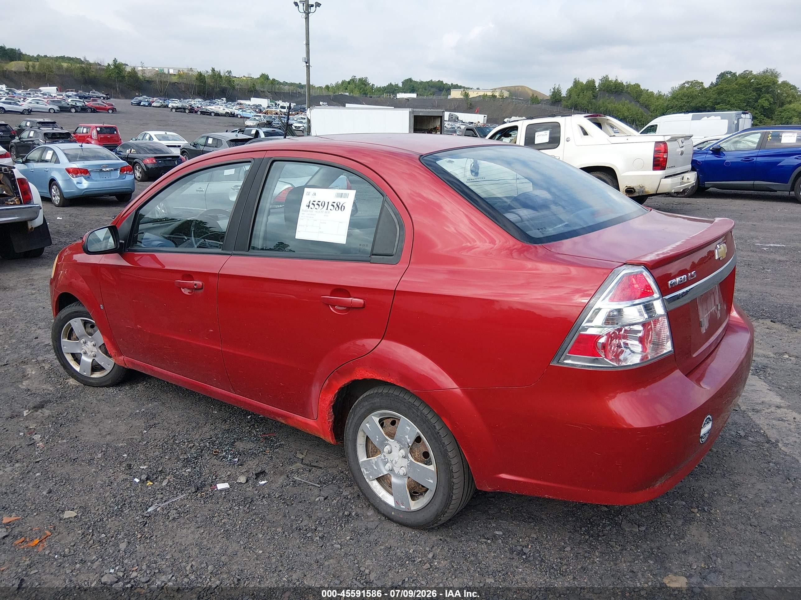 2009 Chevrolet Aveo Ls Красный vin: KL1TD56E29B632461