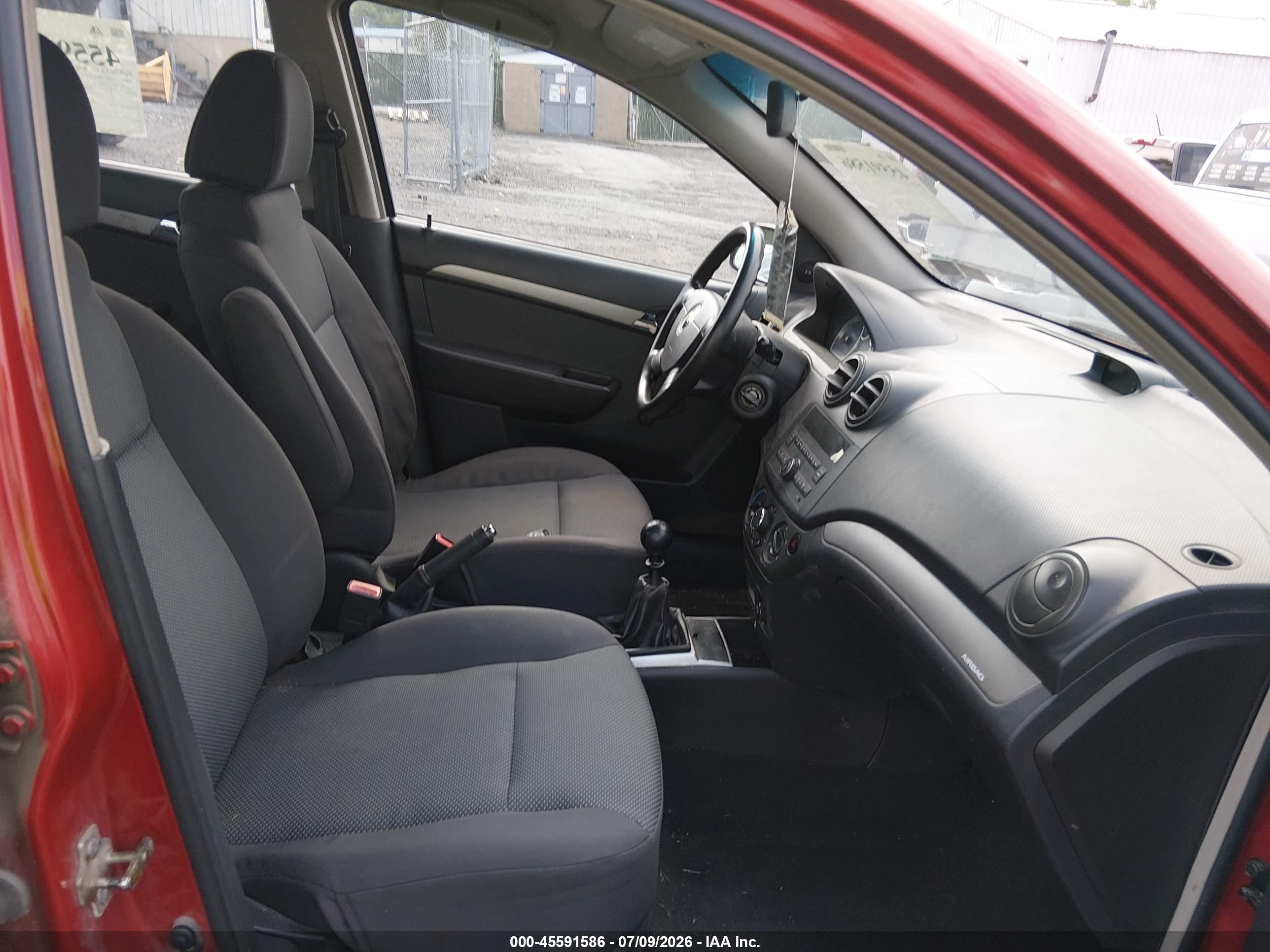 2009 Chevrolet Aveo Ls Красный vin: KL1TD56E29B632461