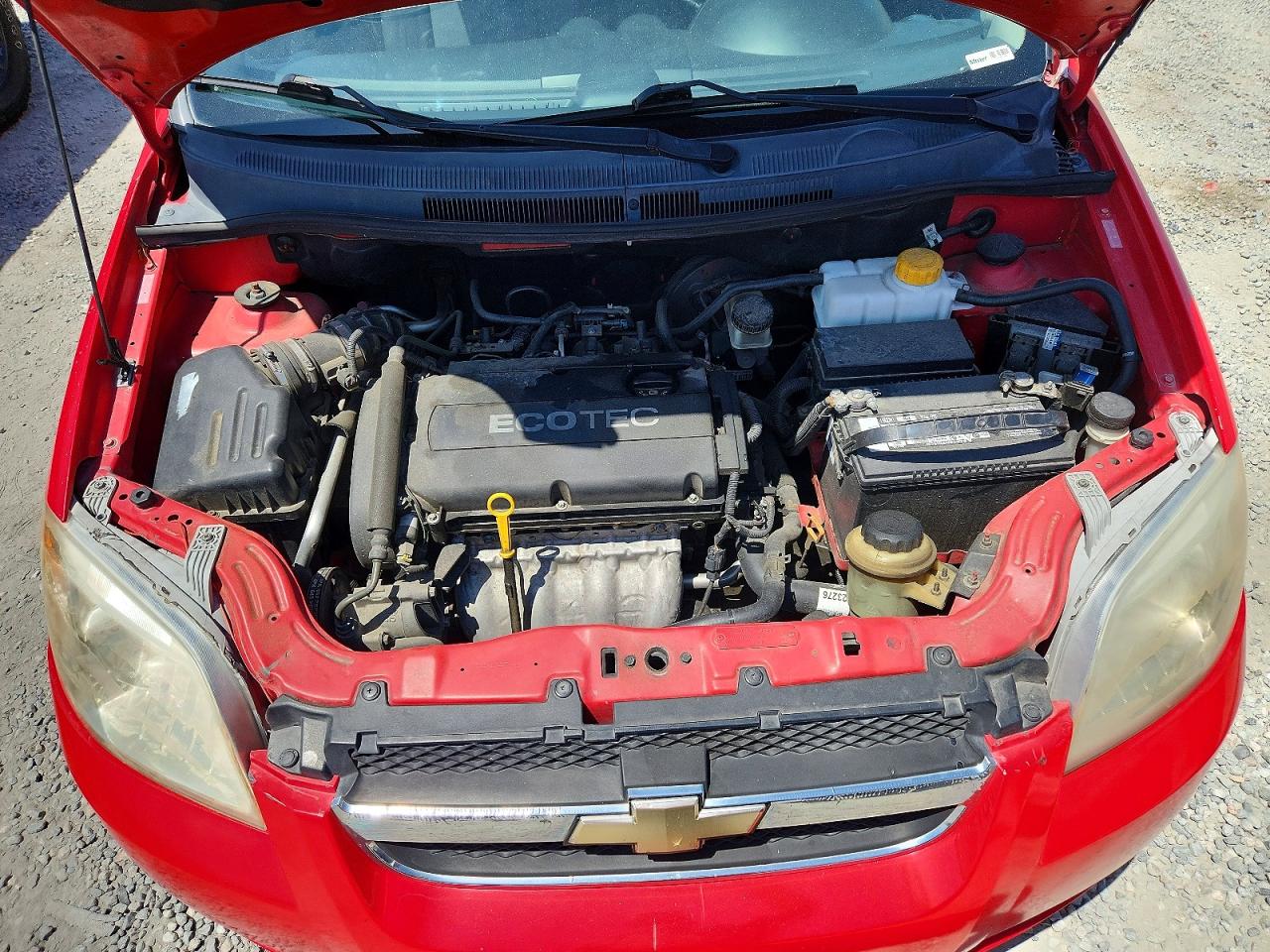 2009 Chevrolet Aveo Ls Red vin: KL1TD56E39B368456