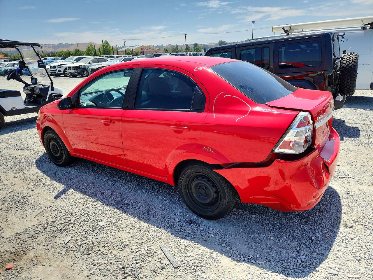 2009 Chevrolet Aveo Ls Red vin: KL1TD56E39B368456