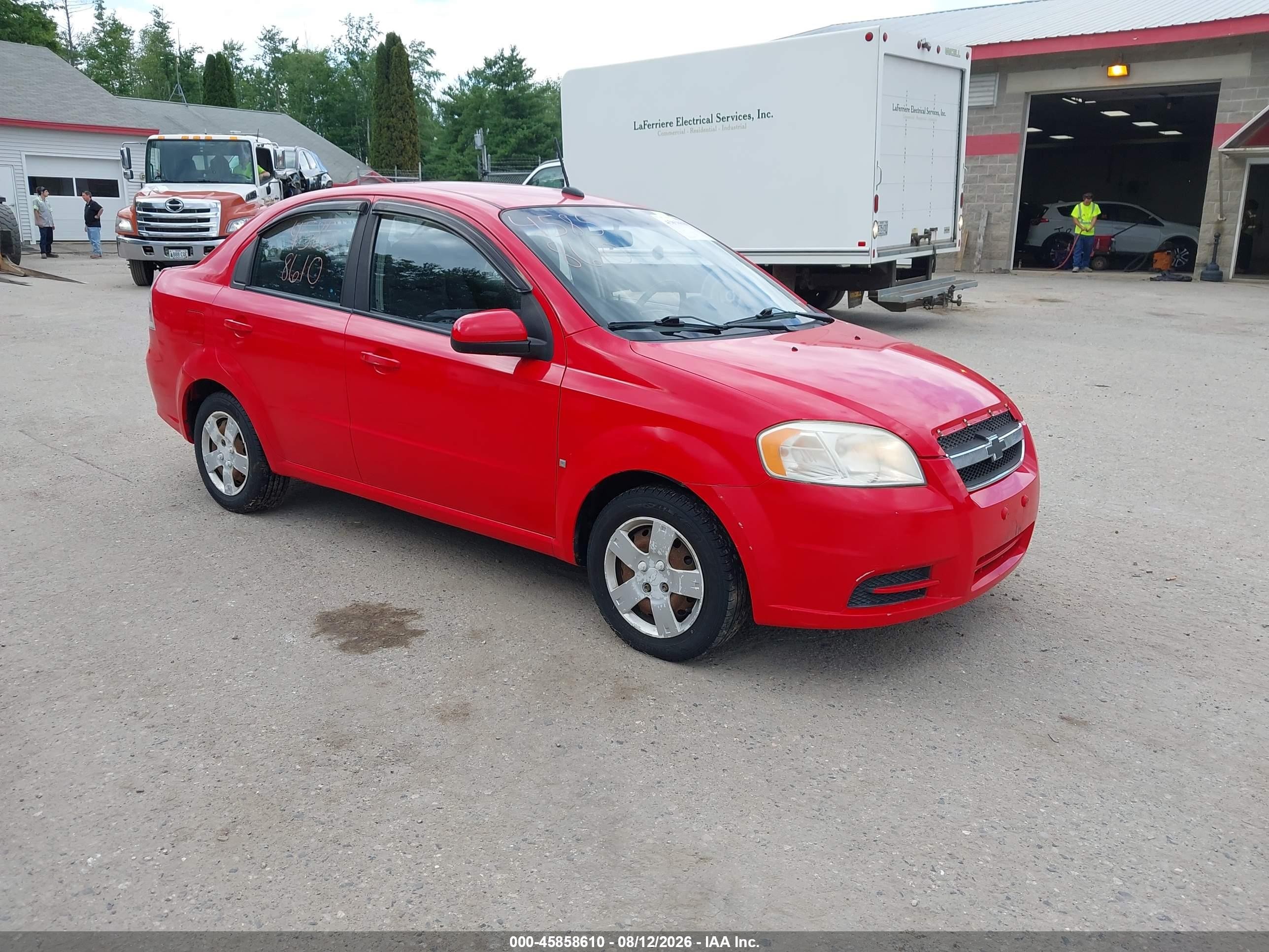 2009 Chevrolet Aveo Lt Красный vin: KL1TD56E69B365955