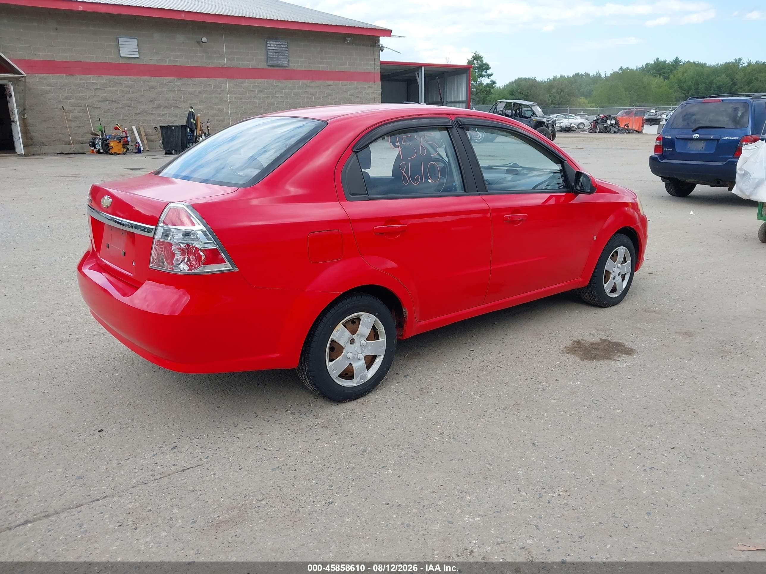 2009 Chevrolet Aveo Lt Красный vin: KL1TD56E69B365955