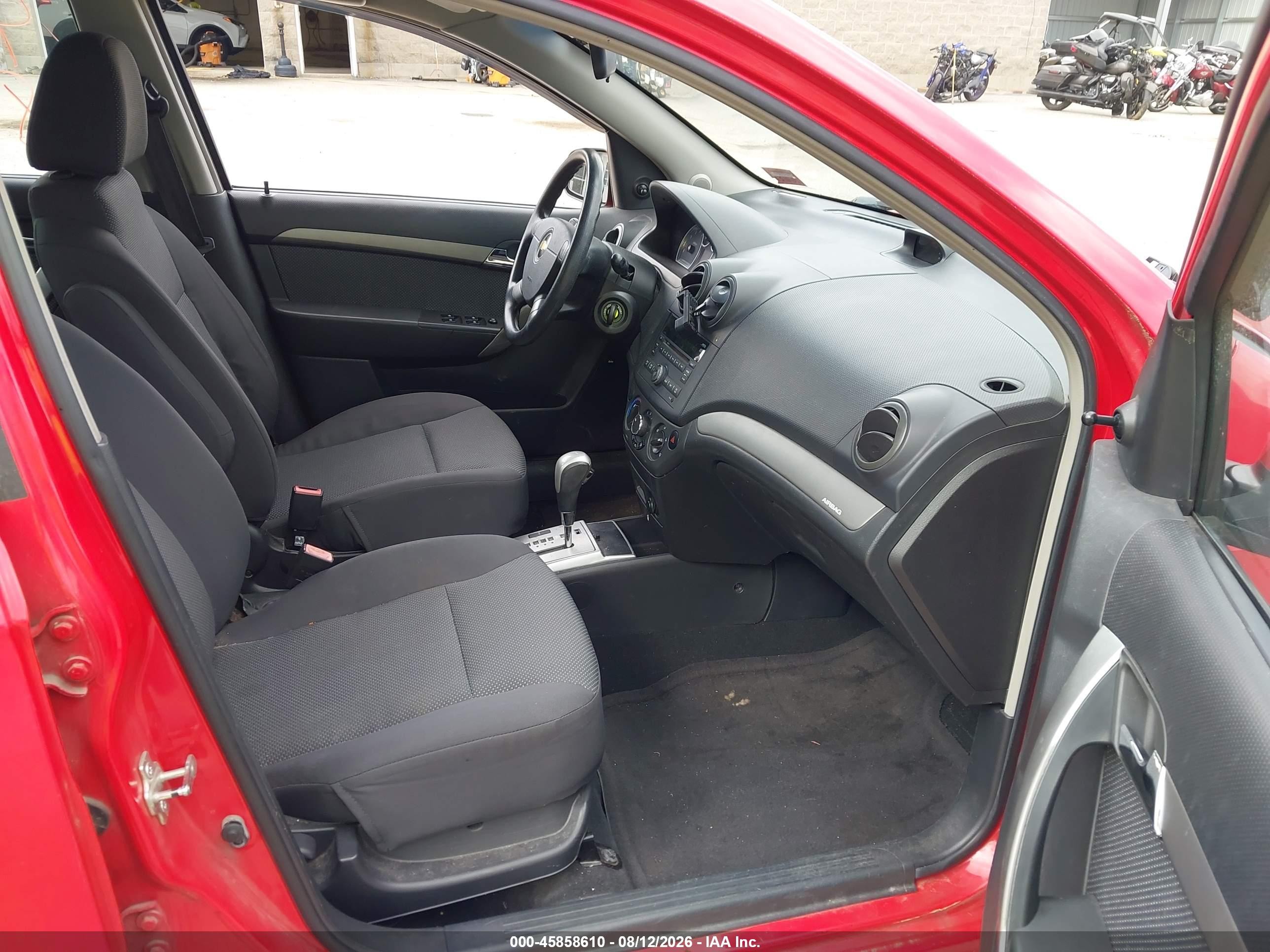 2009 Chevrolet Aveo Lt Красный vin: KL1TD56E69B365955