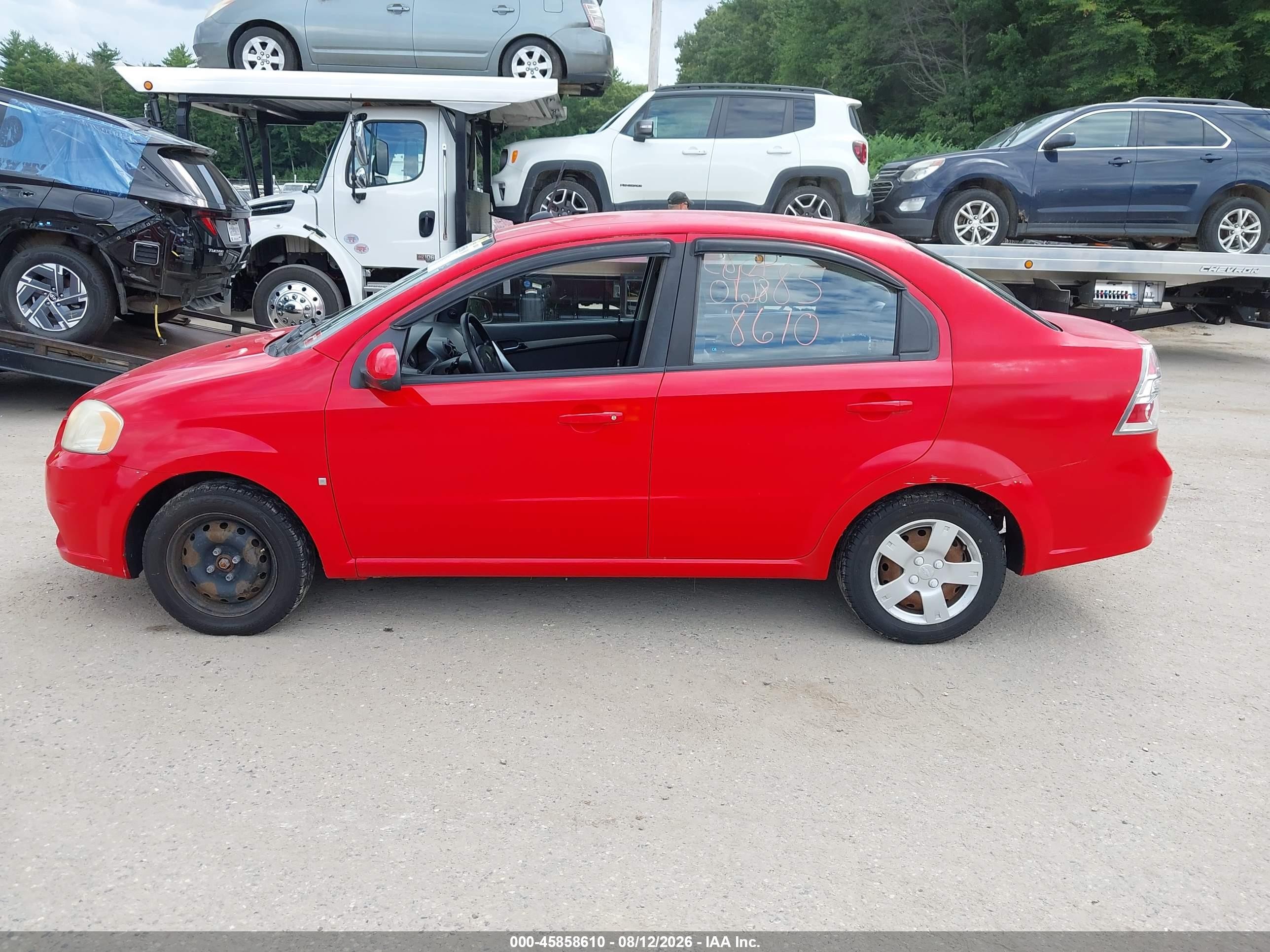2009 Chevrolet Aveo Lt Красный vin: KL1TD56E69B365955
