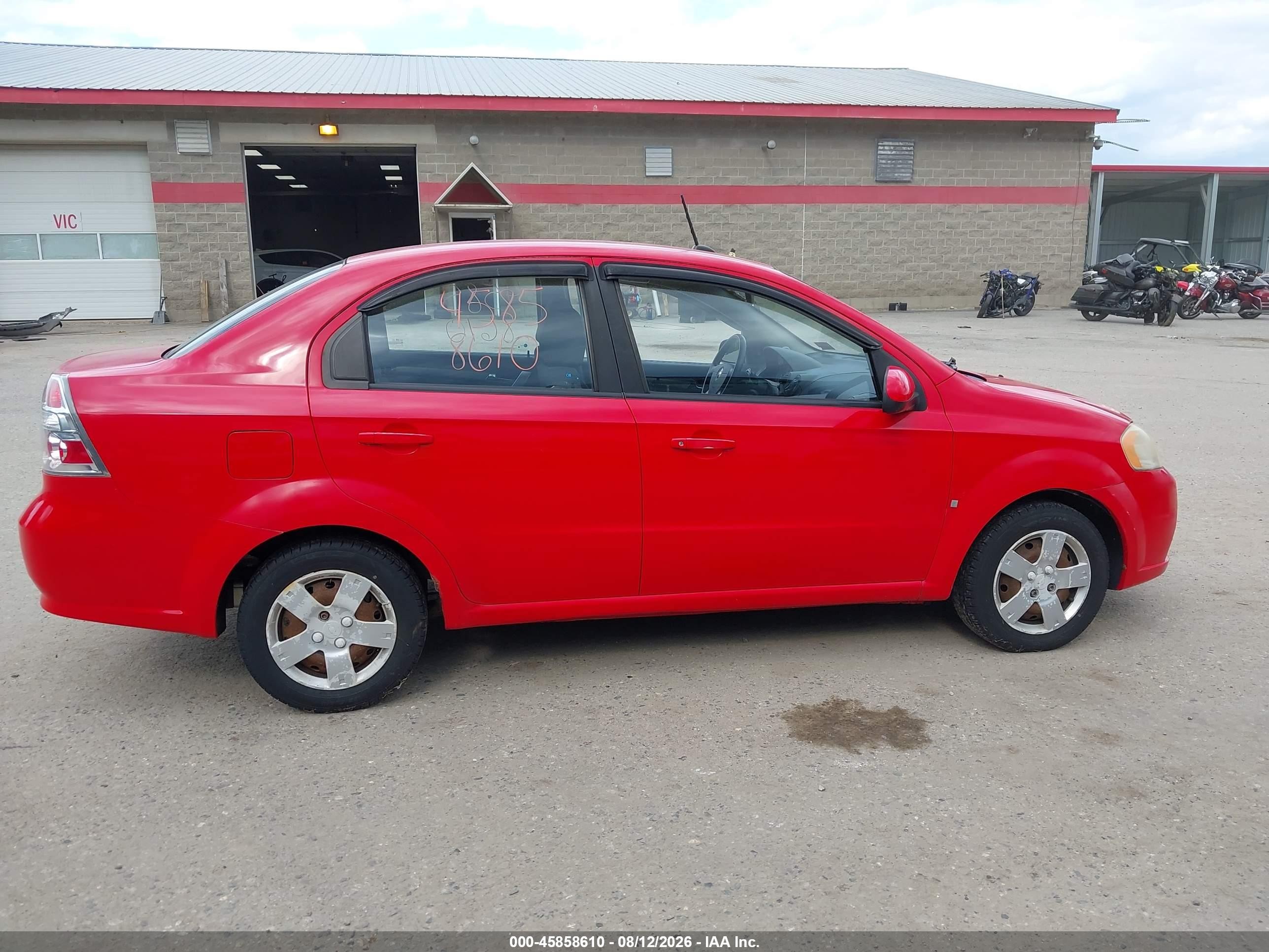 2009 Chevrolet Aveo Lt Красный vin: KL1TD56E69B365955